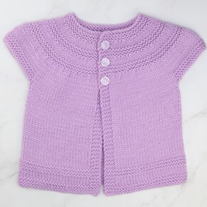 in threes: a baby cardigan Set in Peppin 10