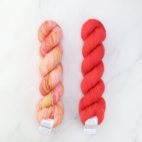 Alberquerque Sunset Set in Yummy 2-Ply: Devoted to Coral
