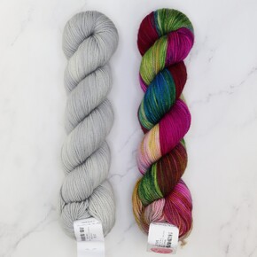 Alberquerque Sunset Set in Yummy 2-Ply: Silver Wreck
