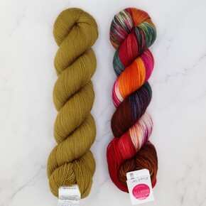 Henness Set in Yummy 2-Ply: Fired Up