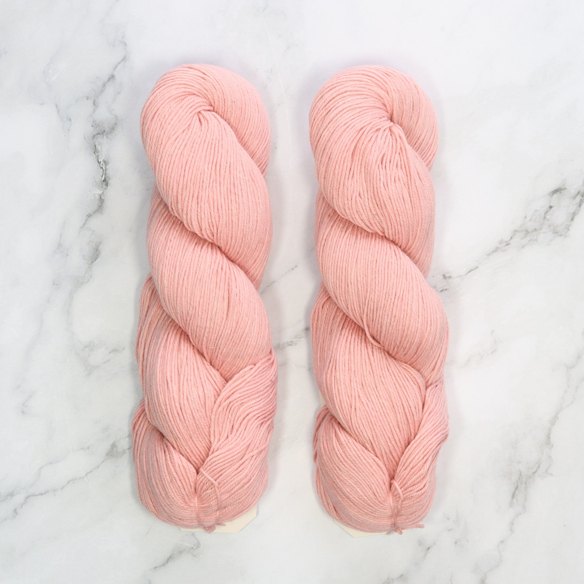 Amano Chaski in colourway Coral Pink – 4ply weight merino, cotton, linen yarn