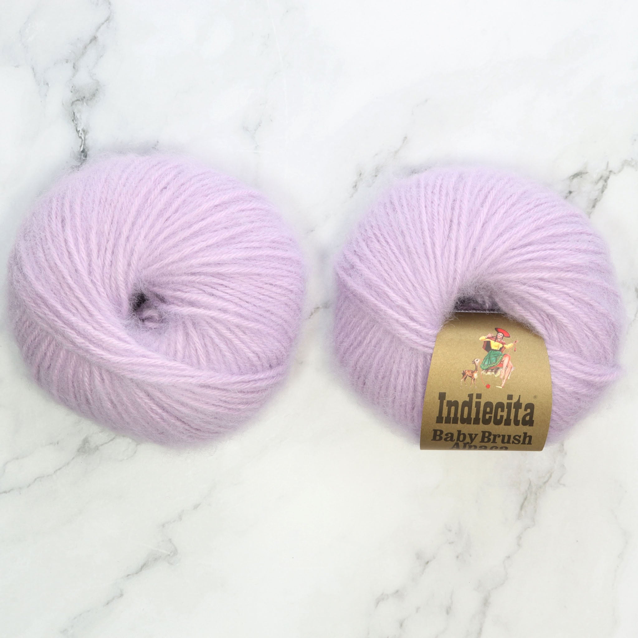 Alpaca Yarns Baby Brushed Alpaca 14ply in colourway Lilac Ice 13315 – 14ply+ weight alpaca, acrylic yarn