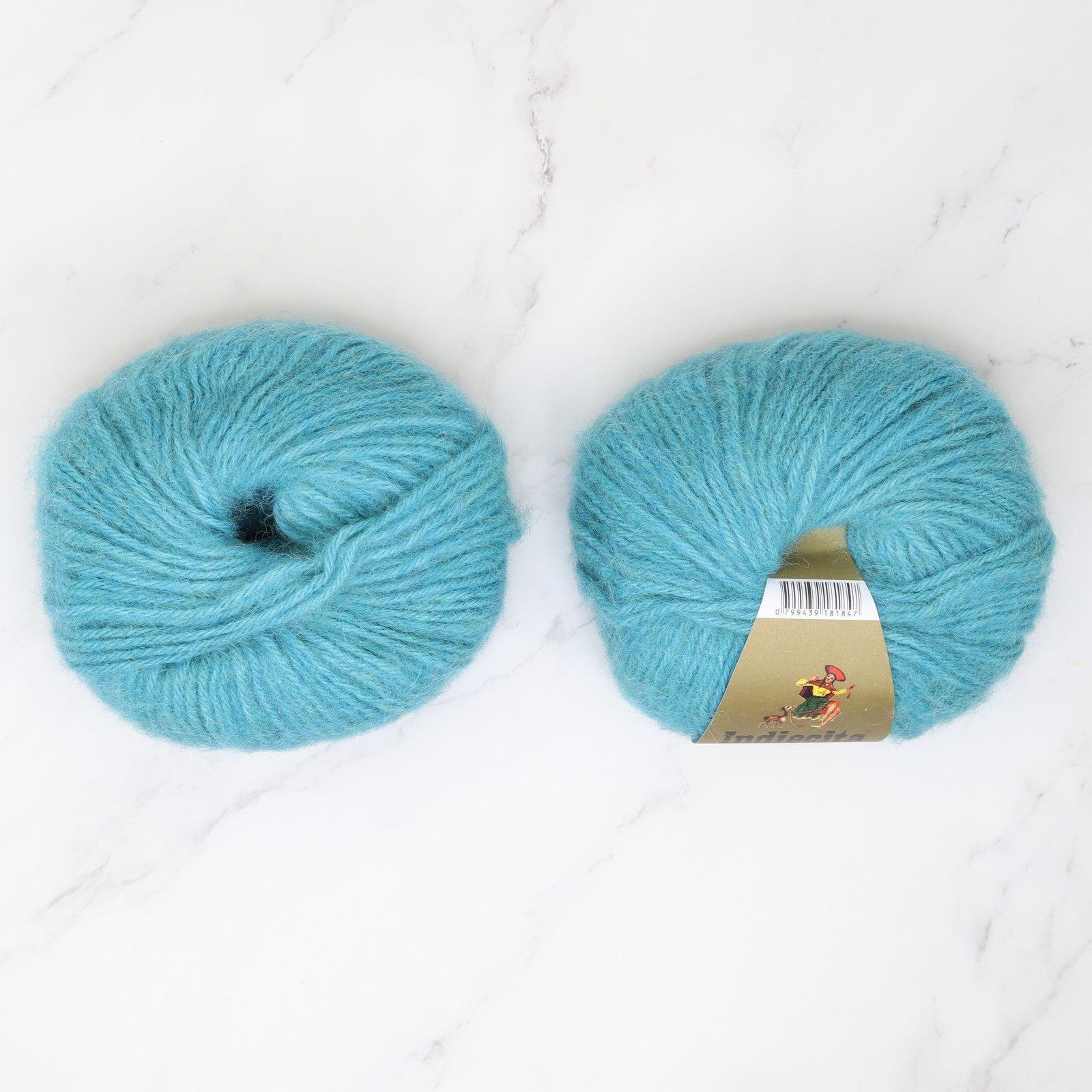 Alpaca Yarns Baby Brushed Alpaca 14ply in colourway Bright Turquoise 4402 – 14ply+ weight alpaca, acrylic yarn
