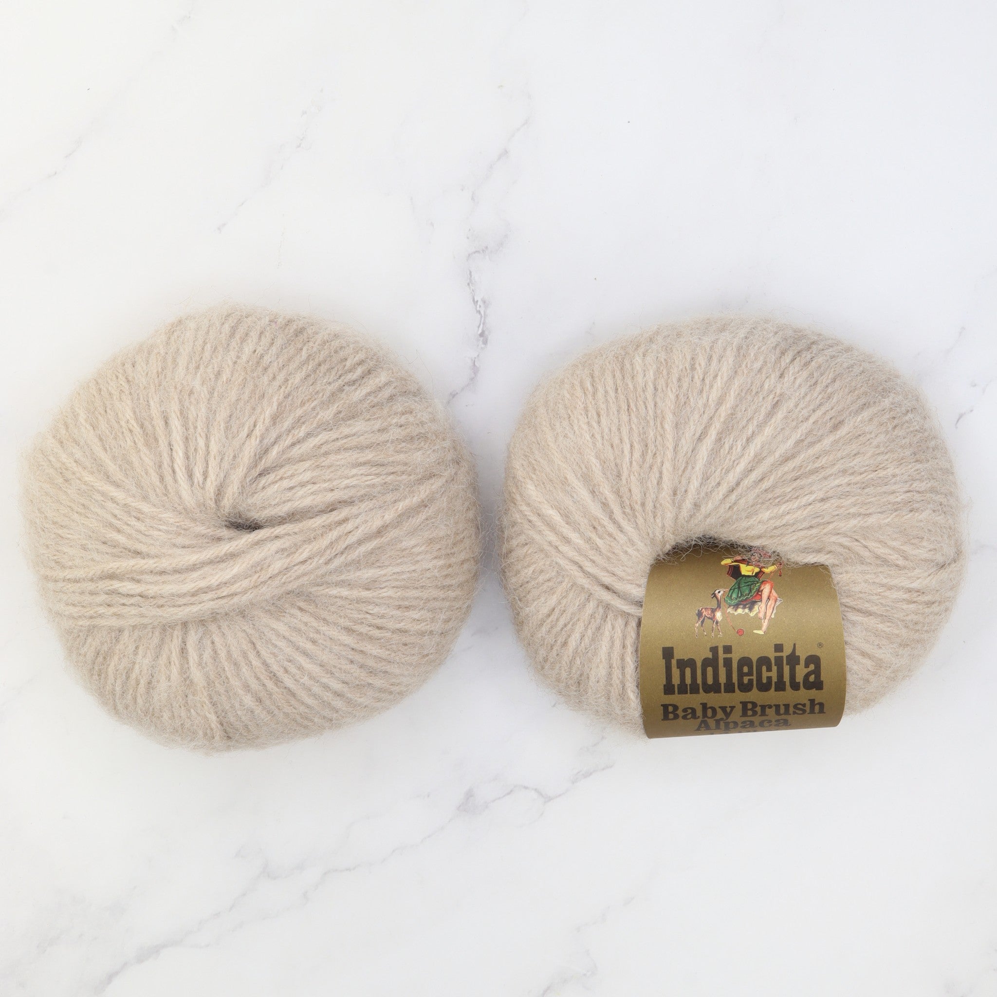 Baby Brushed Alpaca Throw kit, colourway Beige 280
