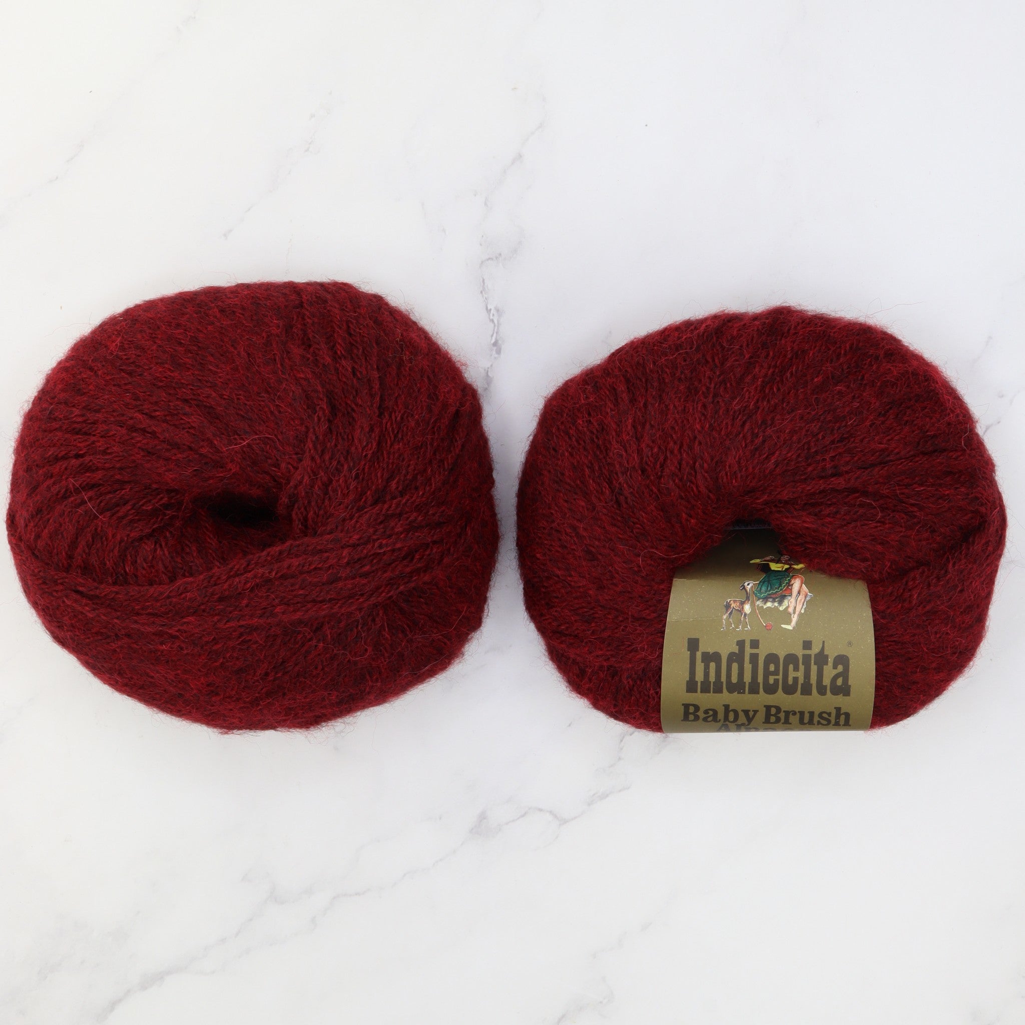Baby Brushed Alpaca Throw kit, colourway Red Melange 620