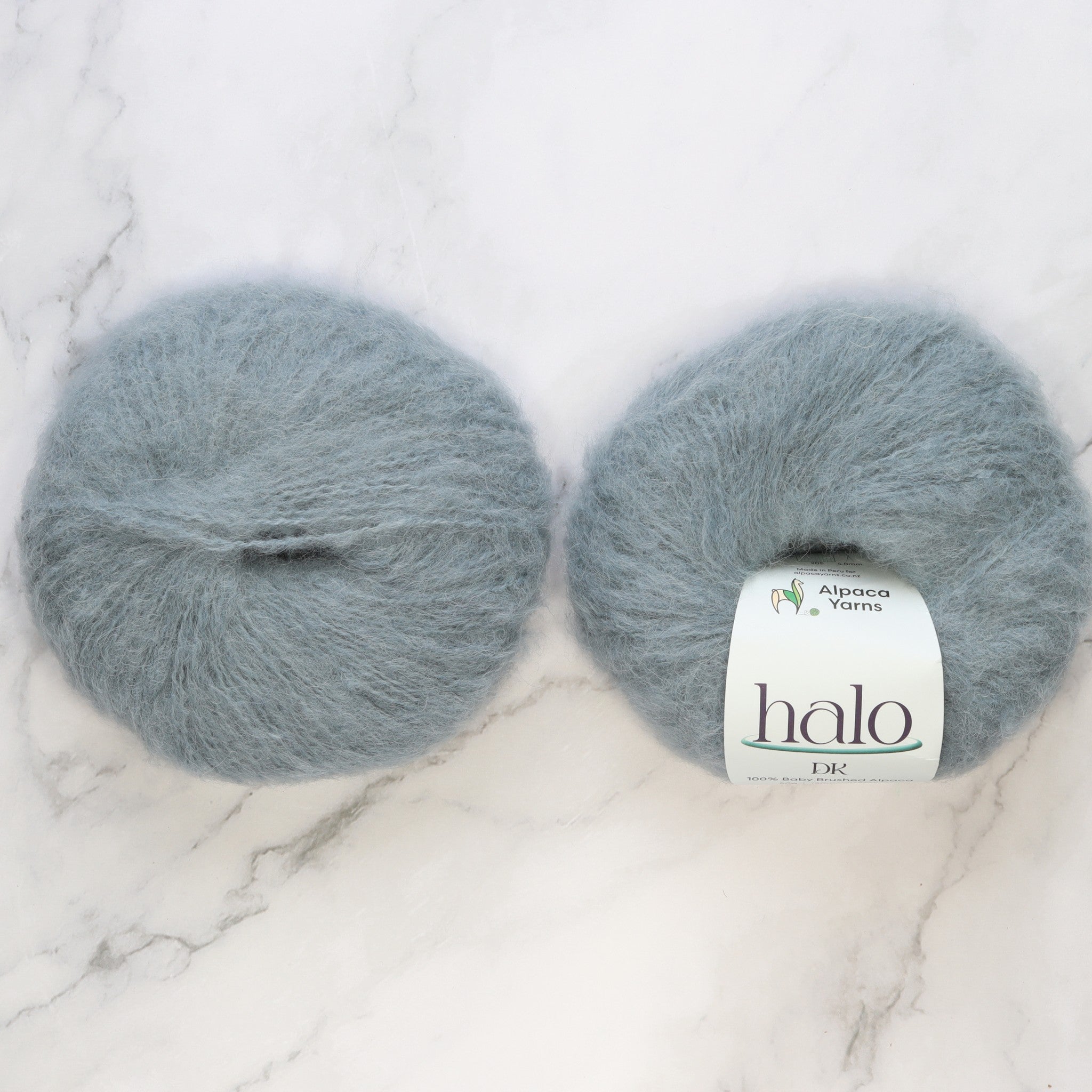 Alpaca Yarns Halo in colourway Steel – 8ply weight alpaca yarn