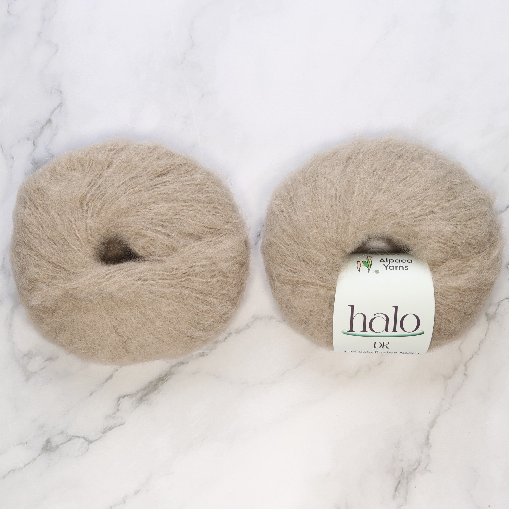 Alpaca Yarns Halo in colourway Cappuccino – 8ply weight alpaca yarn