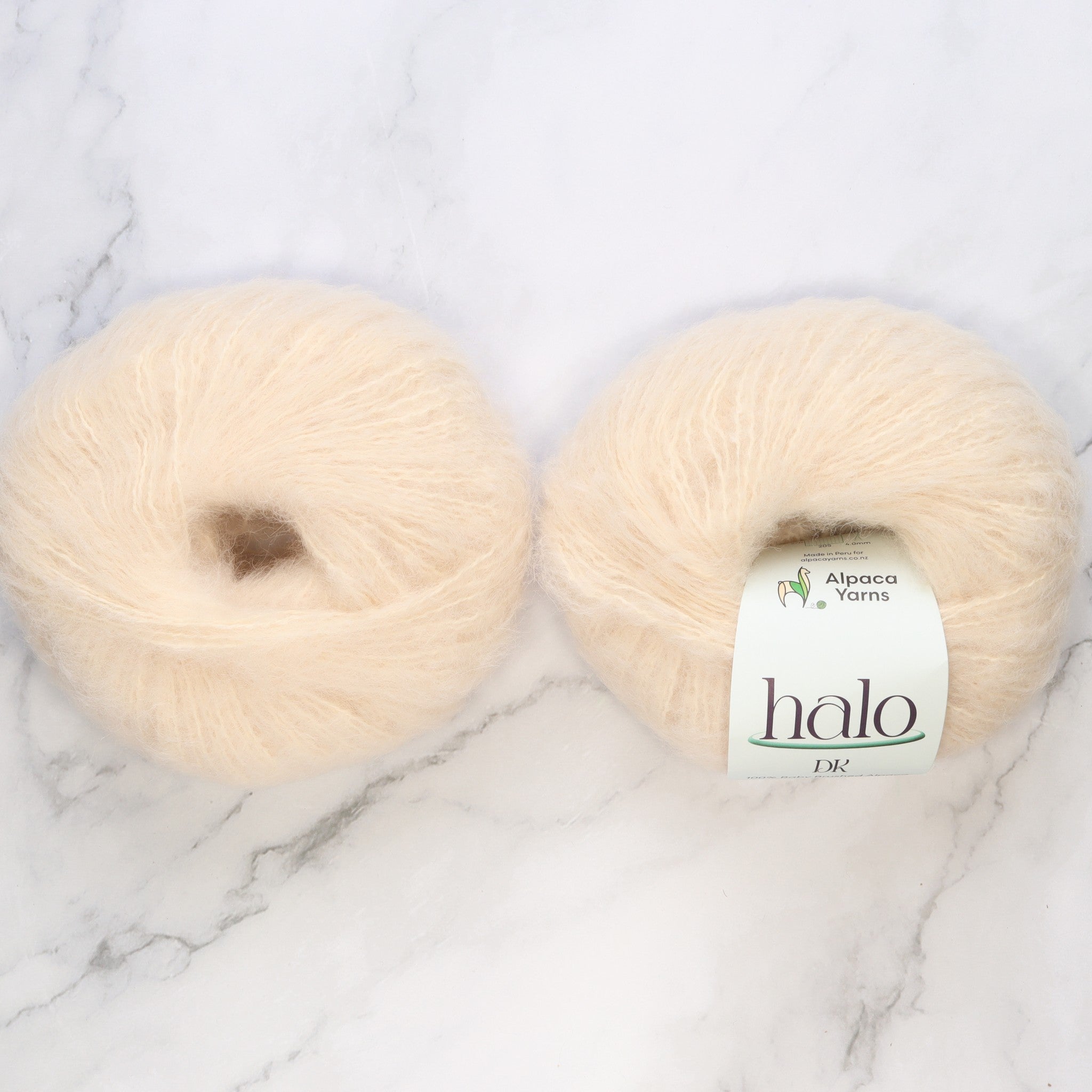 Alpaca Yarns Halo in colourway Natural – 8ply weight alpaca yarn