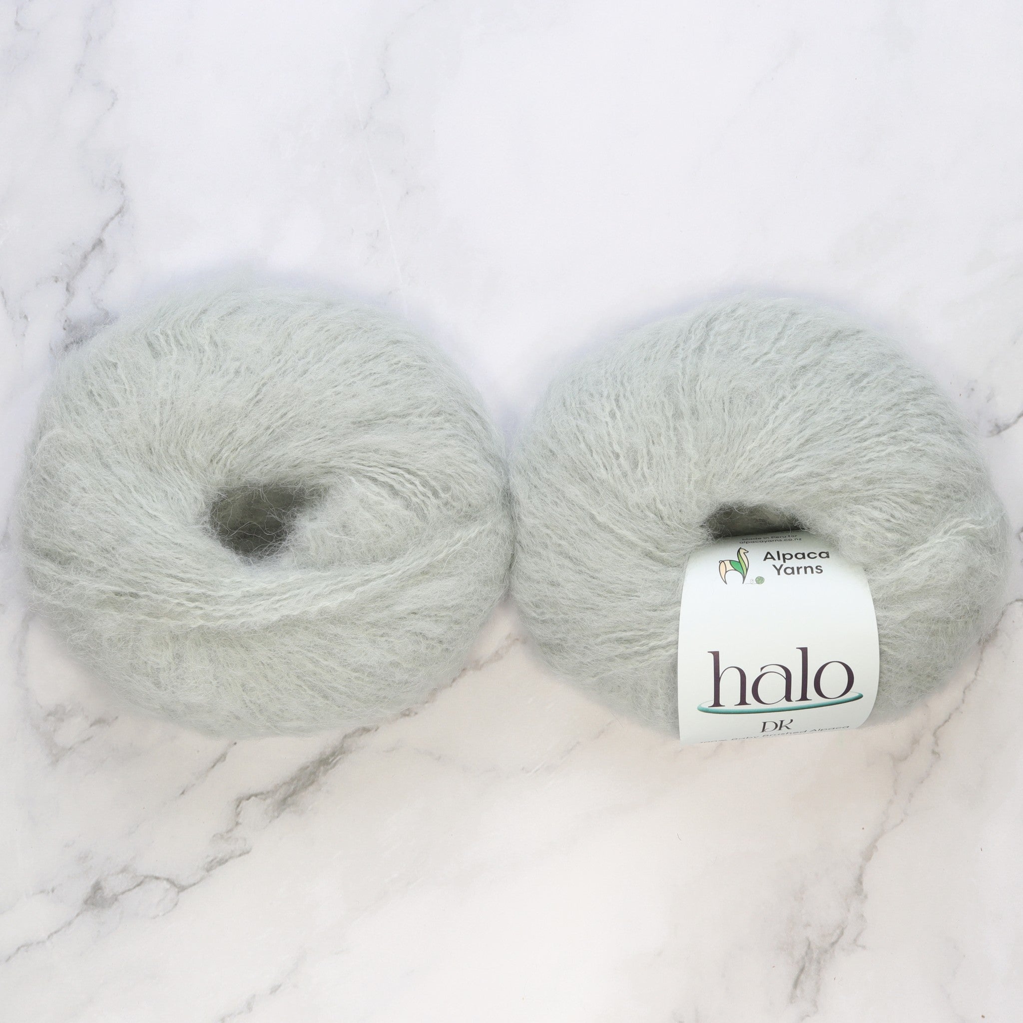 Alpaca Yarns Halo in colourway Peppermint – 8ply weight alpaca yarn