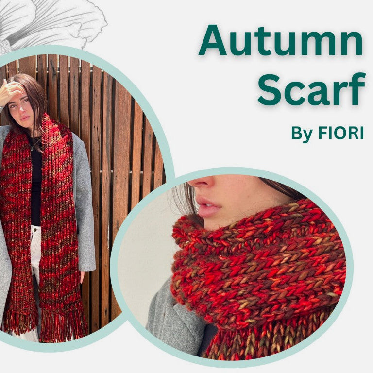 Autumn Scarf knitting kit