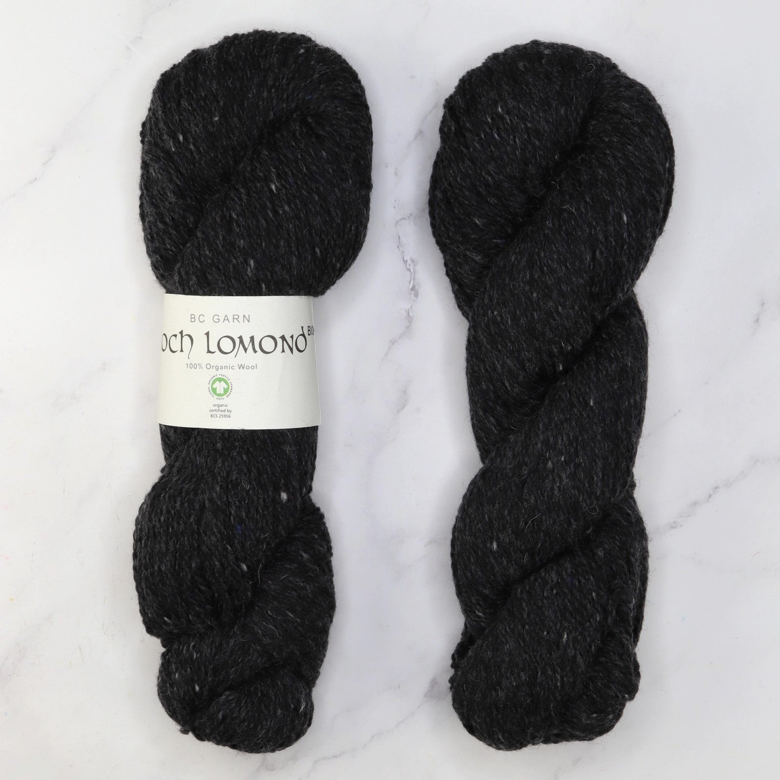 BC Garn Loch Lomond GOTS in colourway Black – 8ply weight wool yarn