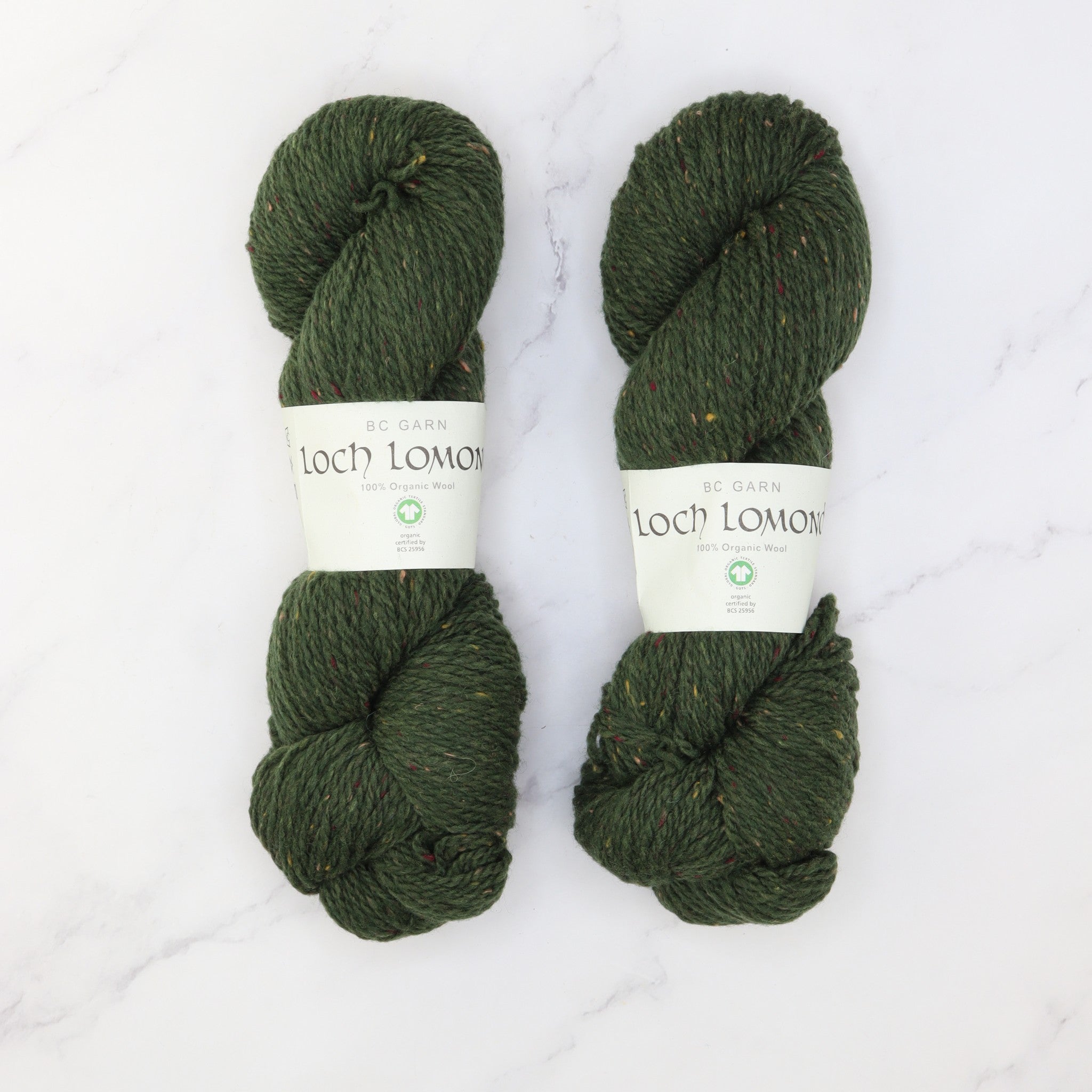 BC Garn Loch Lomond GOTS in colourway Forest Green – 8ply weight wool yarn