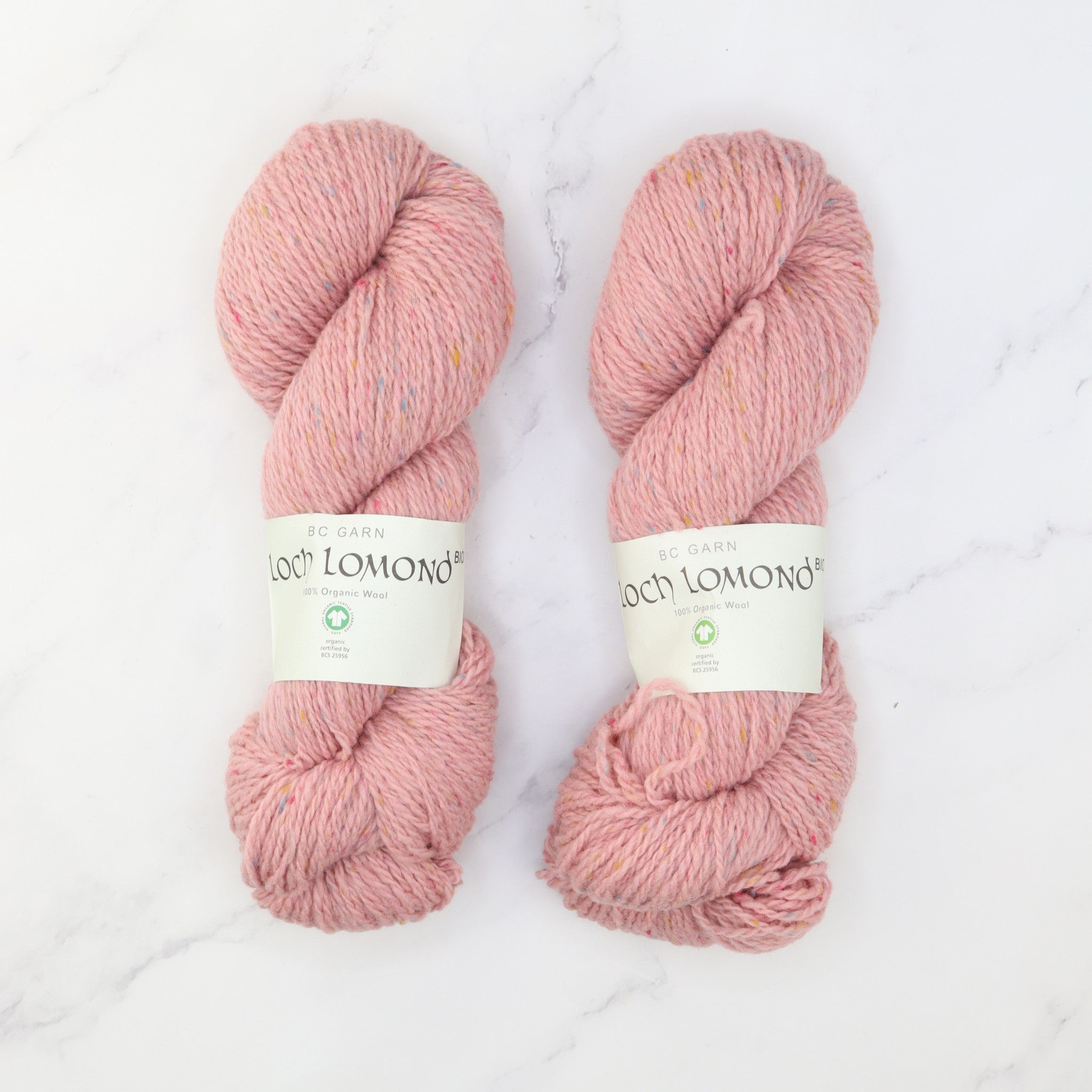 BC Garn Loch Lomond GOTS in colourway Rose Pink – 8ply weight wool yarn