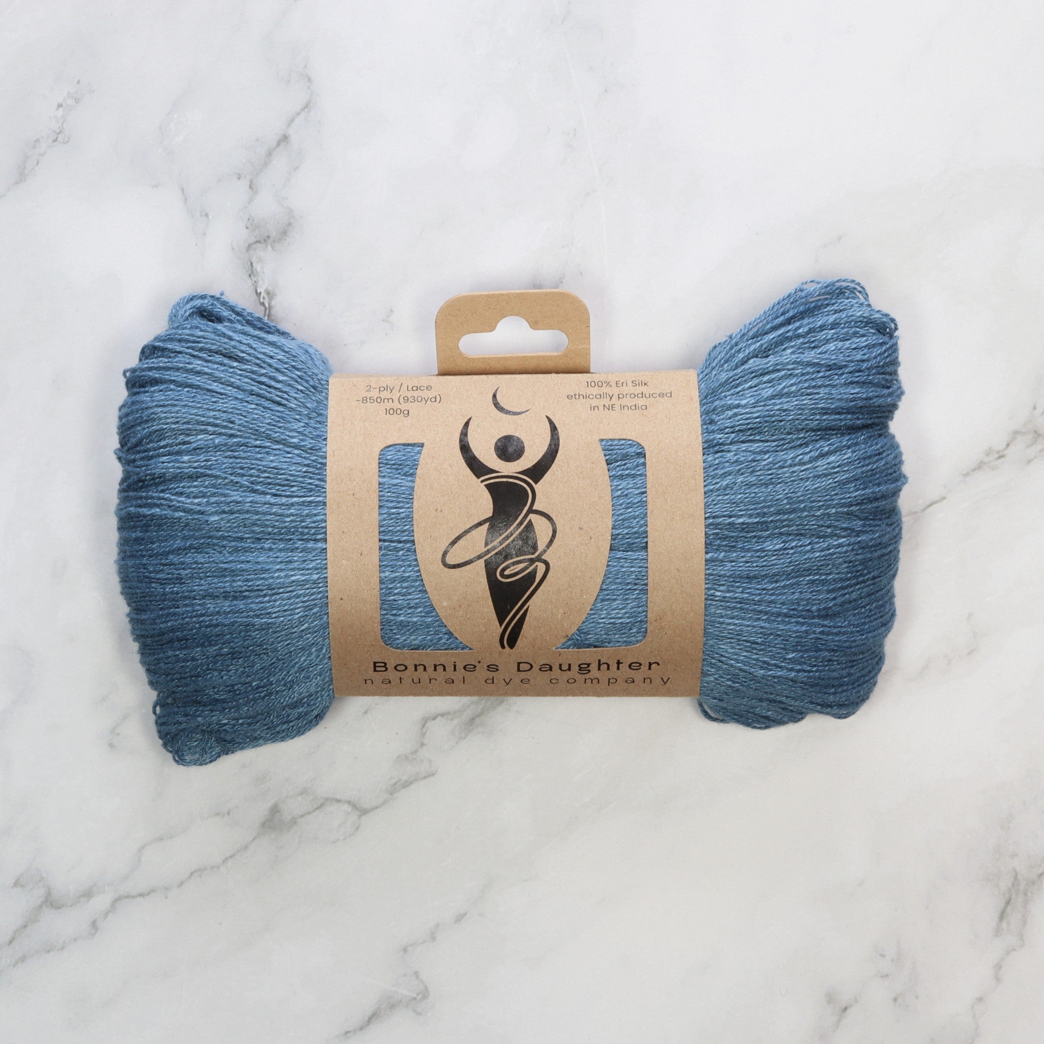 Bonnie's Daughter Eri Silk 2ply Lace in colourway Roberts – 2ply weight silk yarn