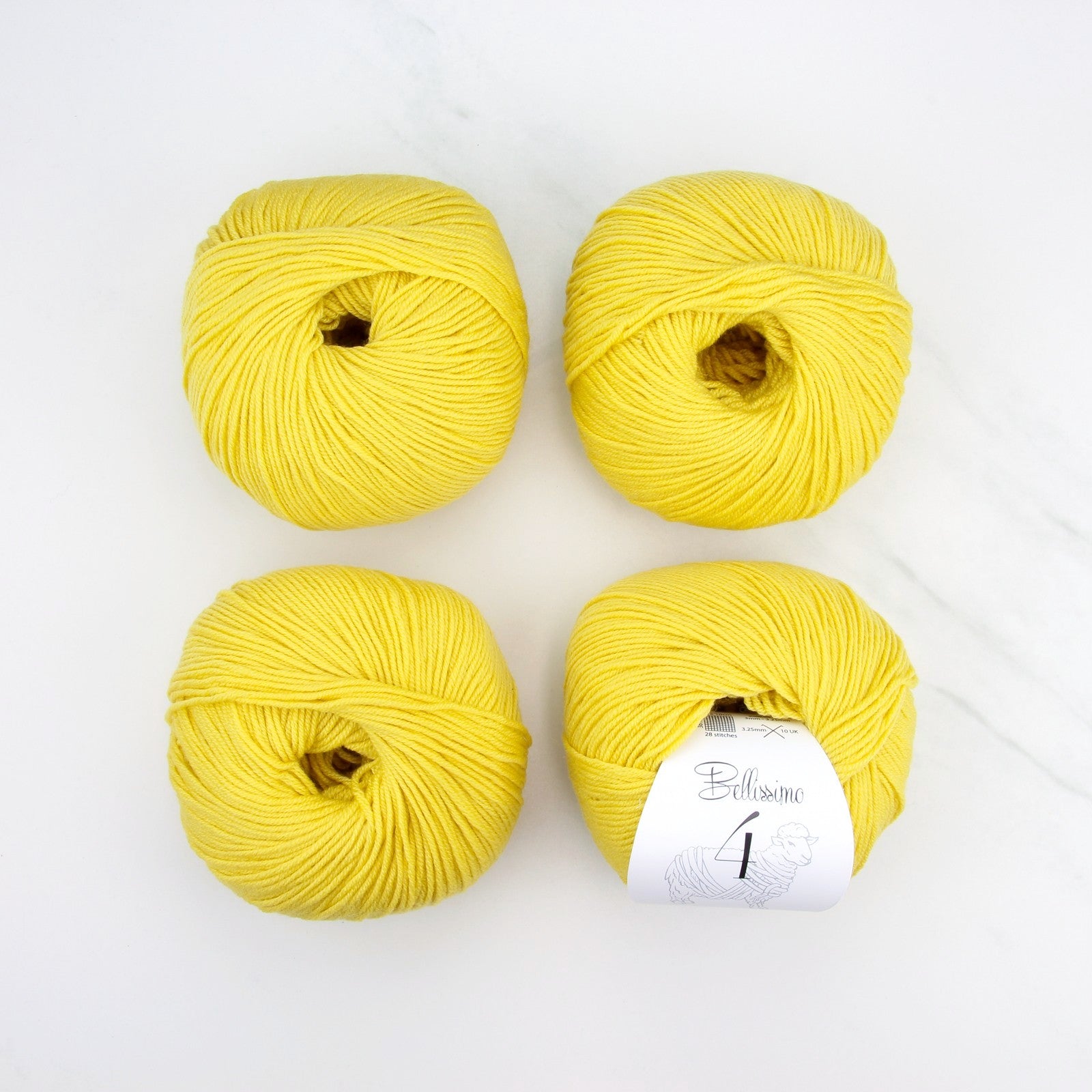 Bellissimo 4 in colourway Butter – 4ply weight merino yarn