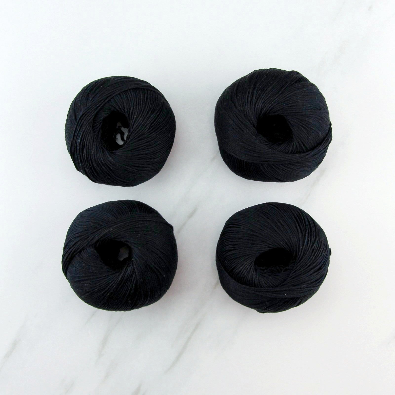 Bellissimo Airlie in colourway Black – 4ply weight cotton yarn