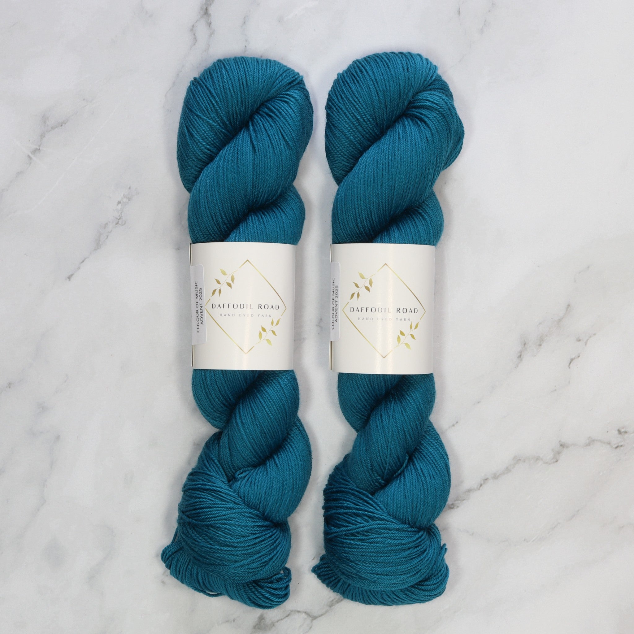 Daffodil Road Yarn Colour of Music Collection in colourway Day 21 Grease – 4ply weight merino, nylon yarn