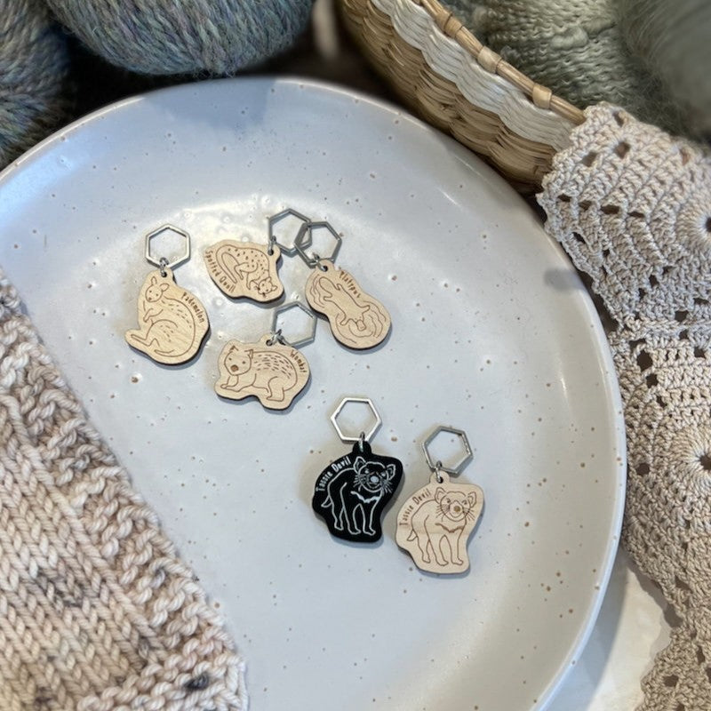 EleventyOne Windmills Tasmanian Friends Stitch Markers Set
