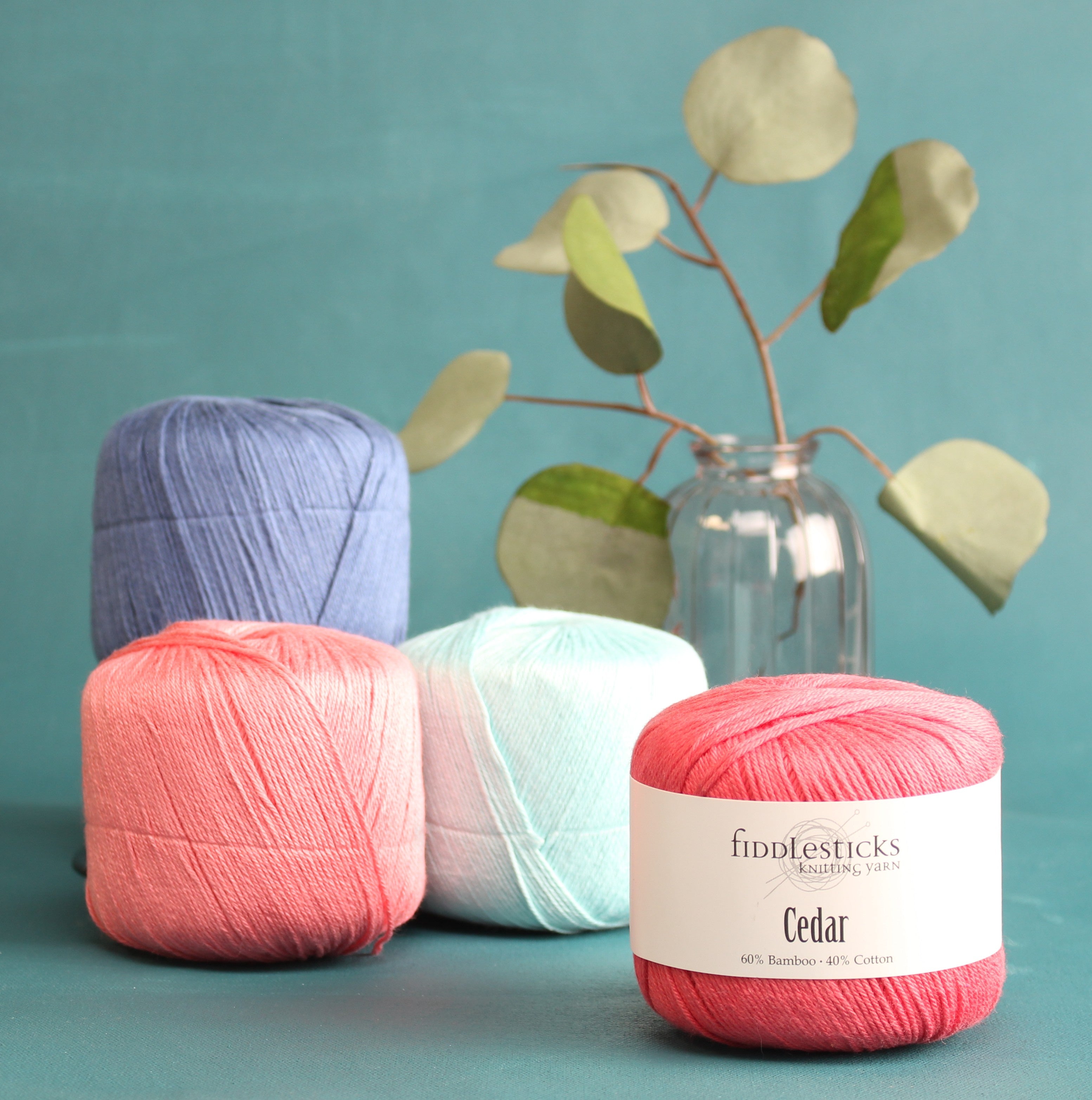 Fiddlesticks Cedar – 8ply weight bamboo, cotton yarn