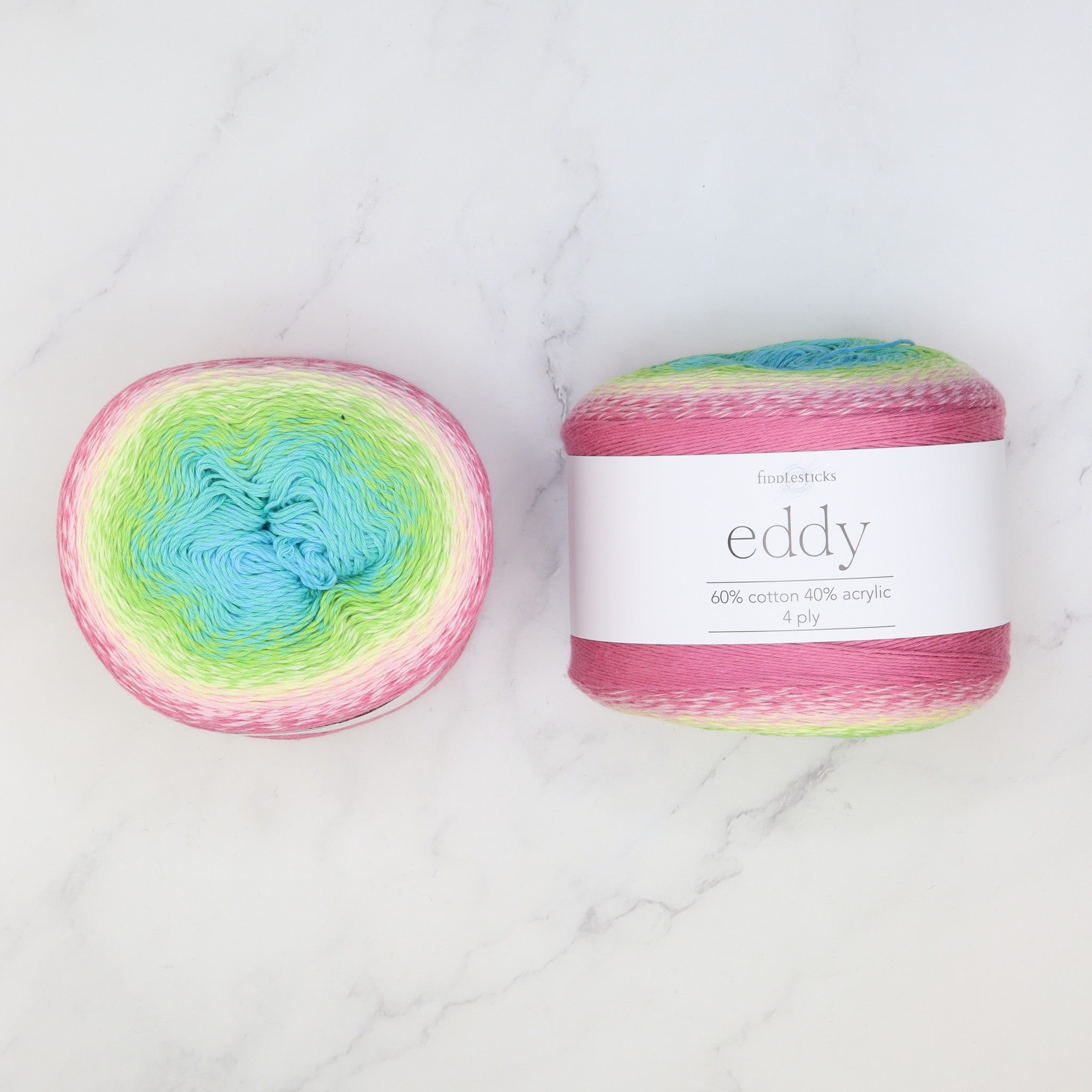 Fiddlesticks Eddy in colourway Poppet – 4ply weight cotton, acrylic yarn