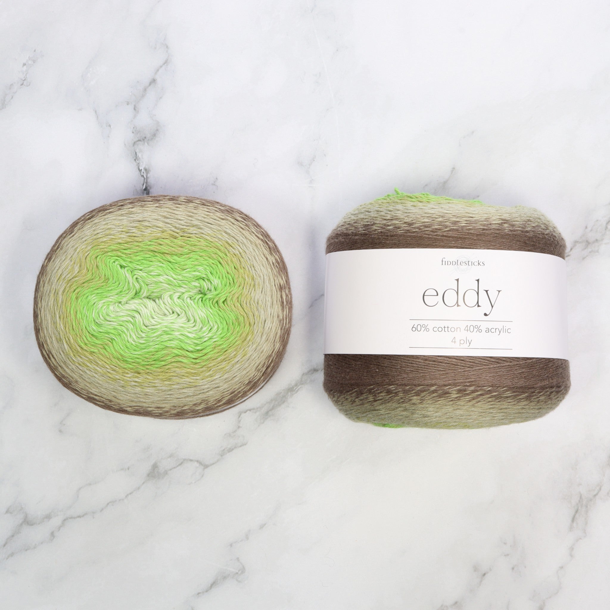 Fiddlesticks Eddy in colourway Jardin – 4ply weight cotton, acrylic yarn