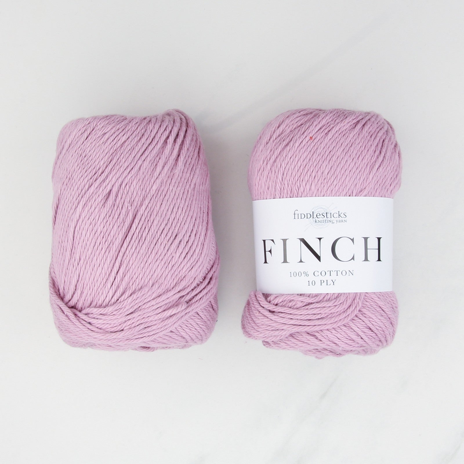Fiddlesticks Finch in colourway Lilac – 10ply weight cotton yarn