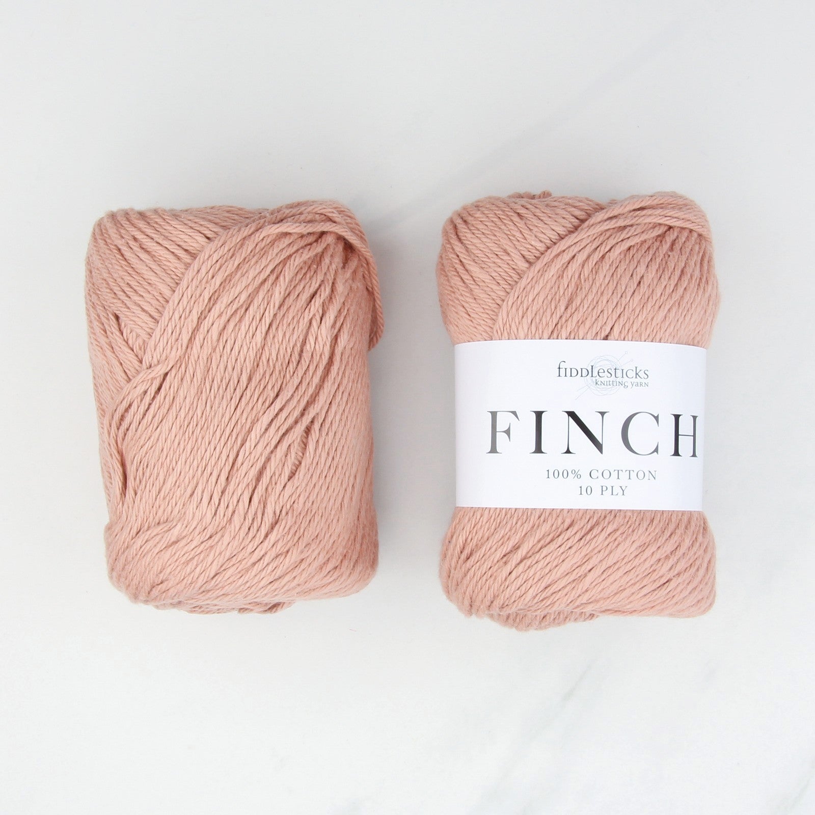 Fiddlesticks Finch in colourway Rose – 10ply weight cotton yarn