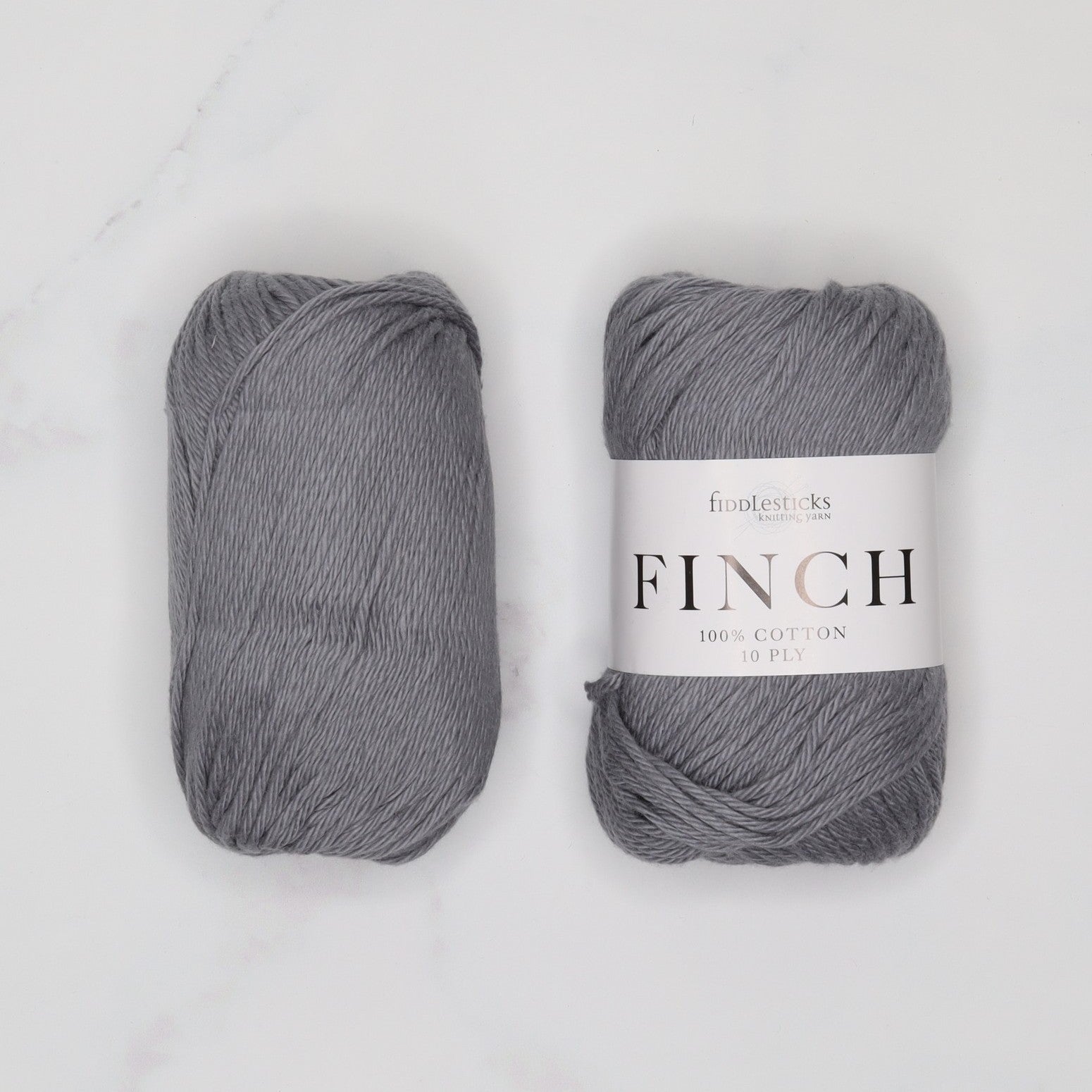 Fiddlesticks Finch in colourway Denim – 10ply weight cotton yarn
