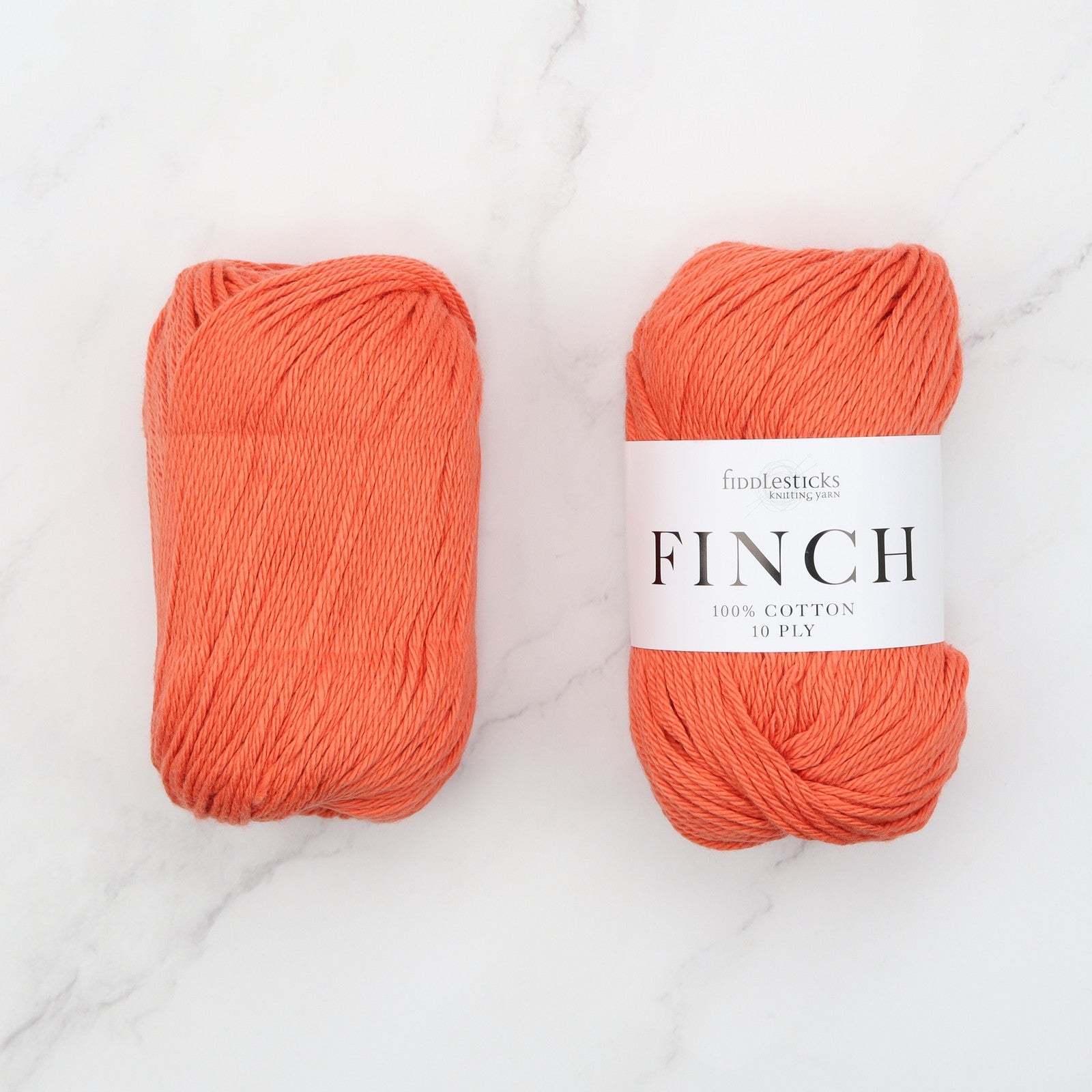 Fiddlesticks Finch in colourway Tangelo – 10ply weight cotton yarn