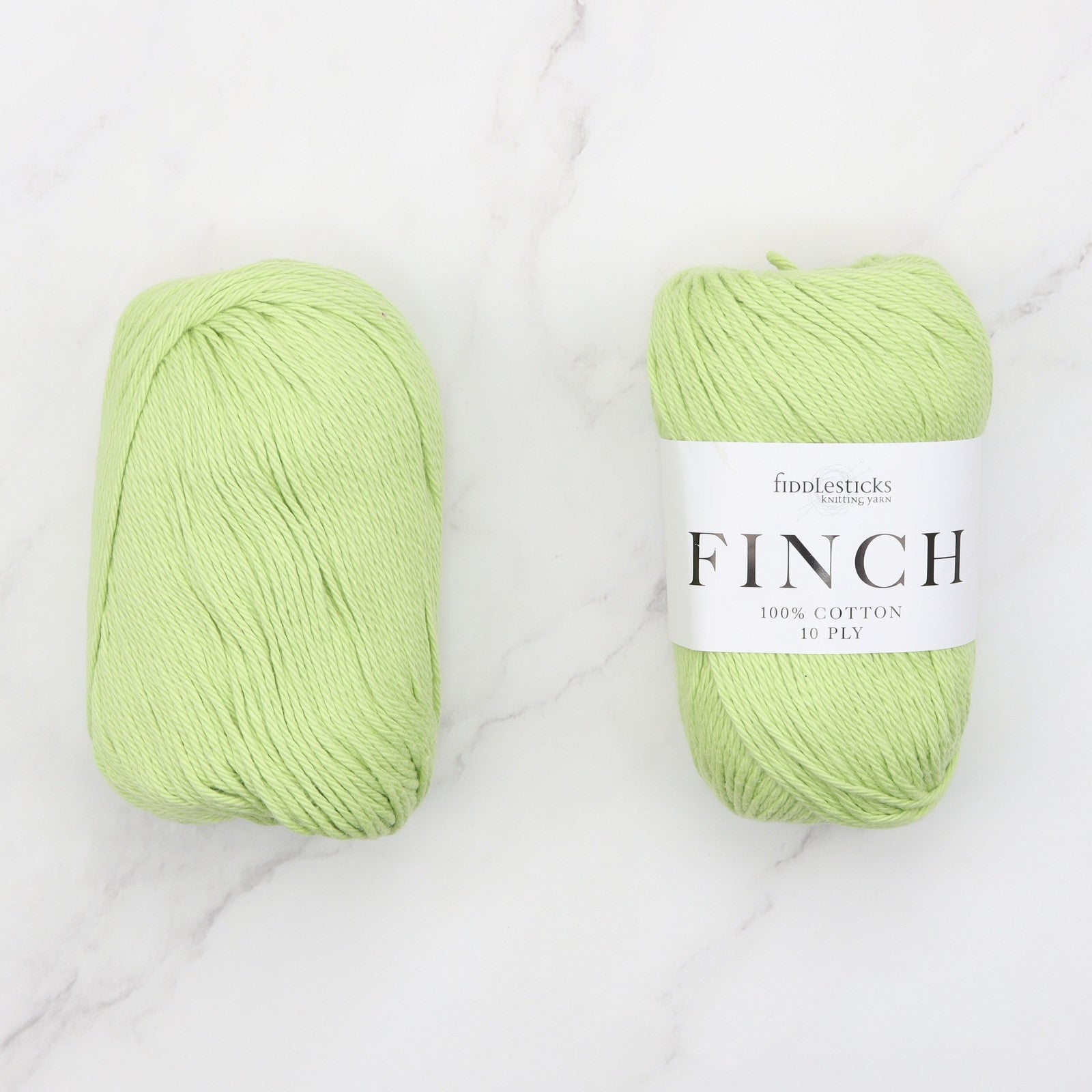 Fiddlesticks Finch in colourway Leaf – 10ply weight cotton yarn