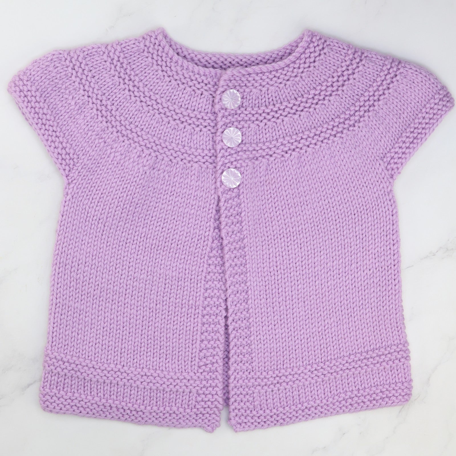 In Threes: Baby Cardigan knitting kit
