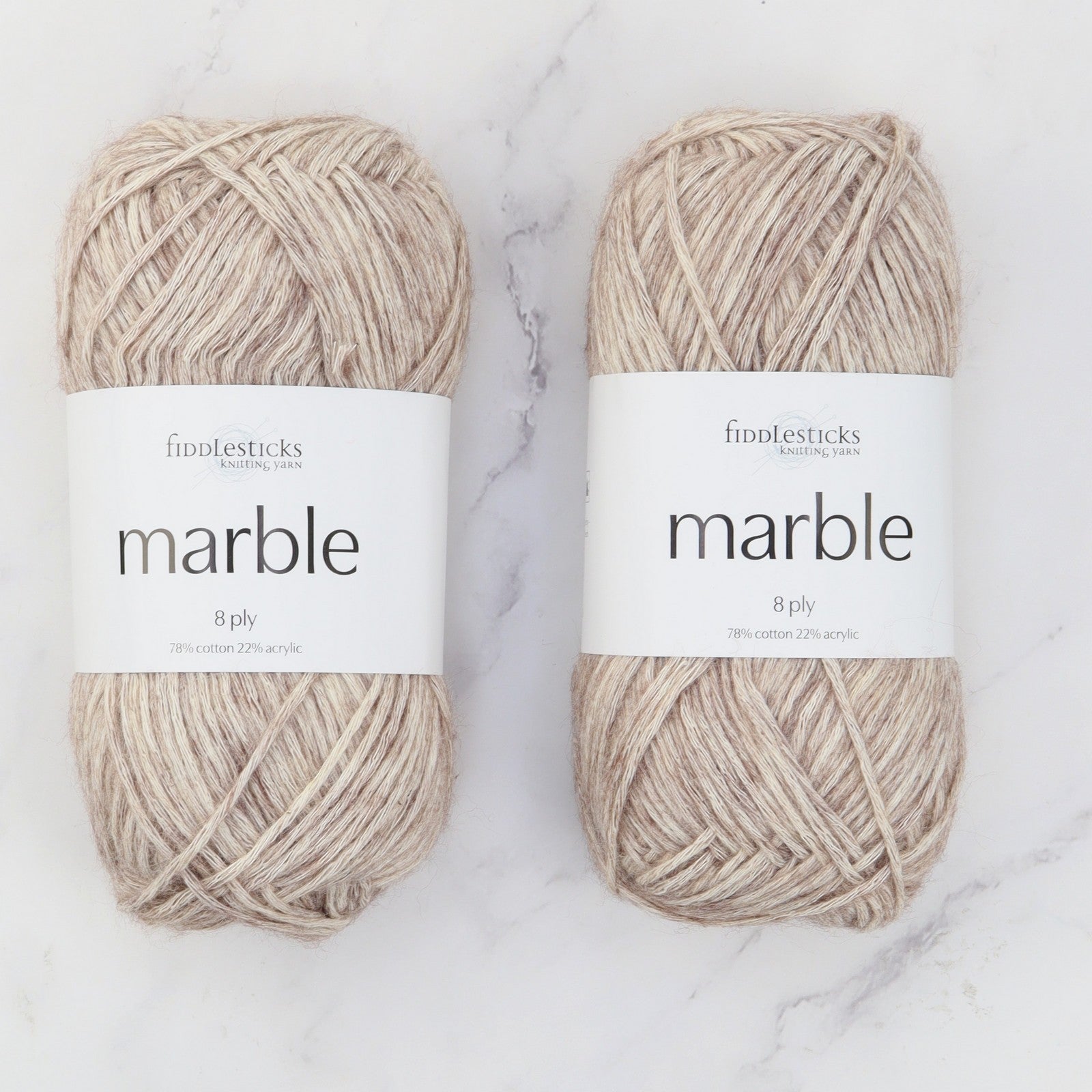 Fiddlesticks Marble in colourway Milo – 8ply weight cotton, acrylic yarn