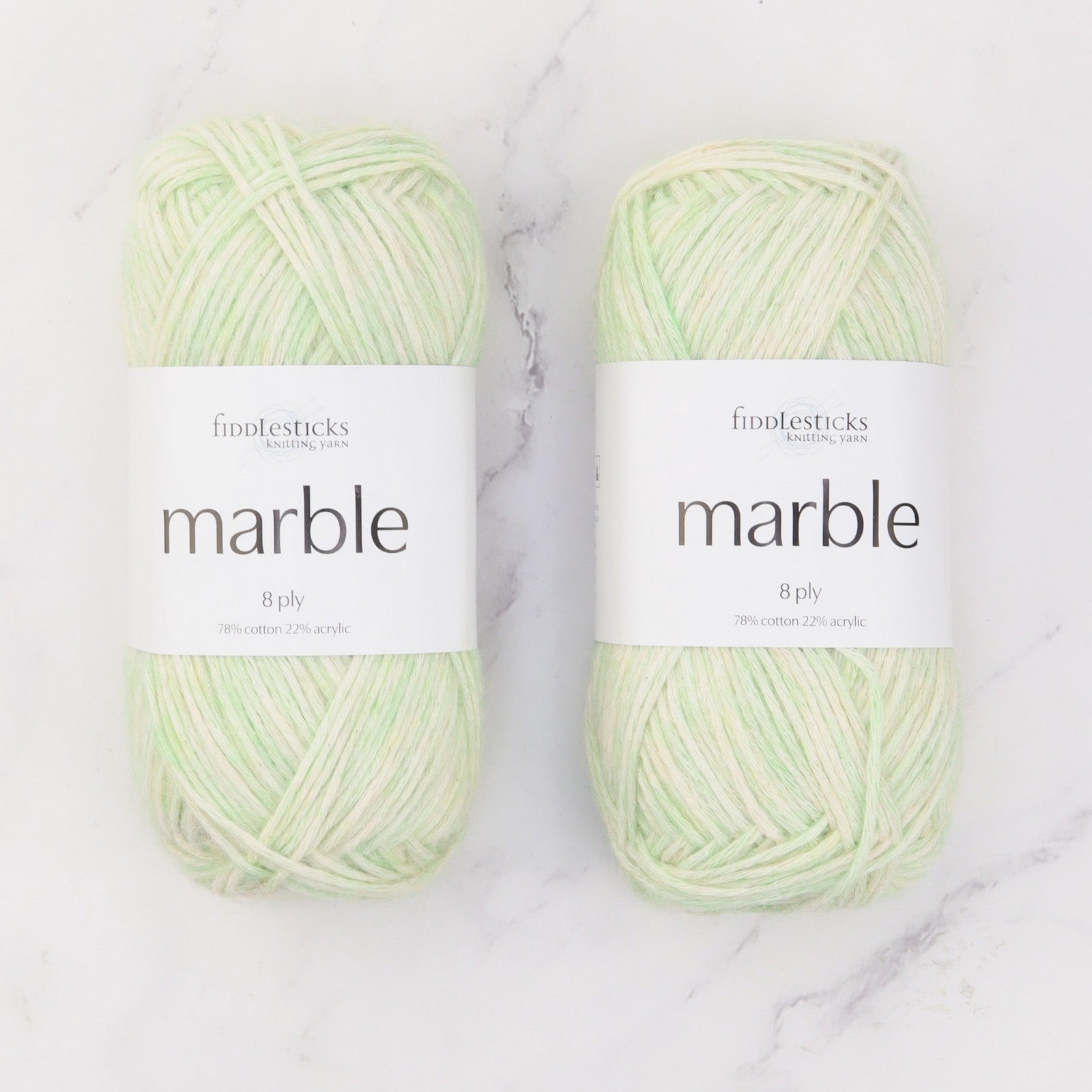 Fiddlesticks Marble in colourway Nil – 8ply weight cotton, acrylic yarn
