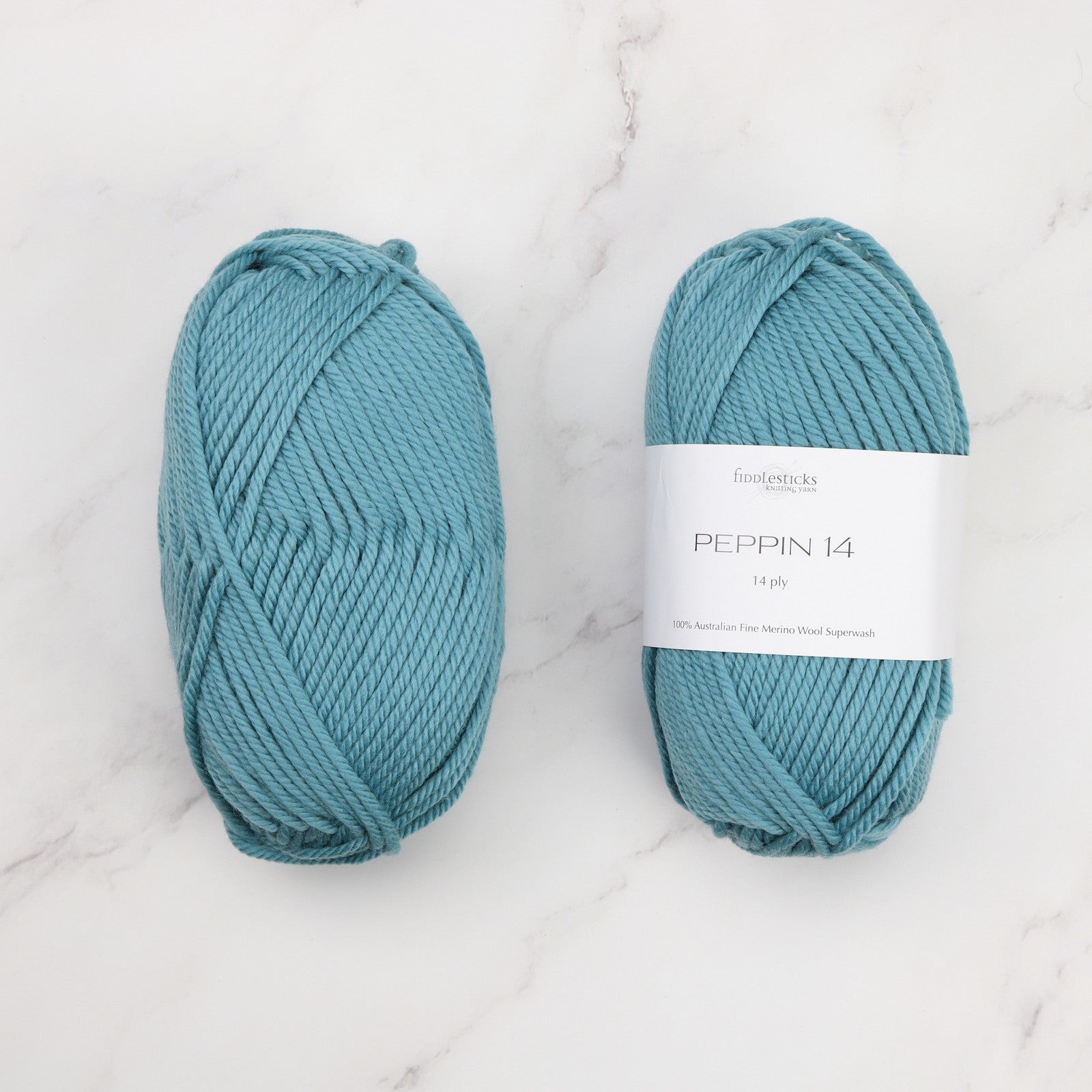 Fiddlesticks Peppin 14 in colourway Marine – 14ply+ weight wool yarn