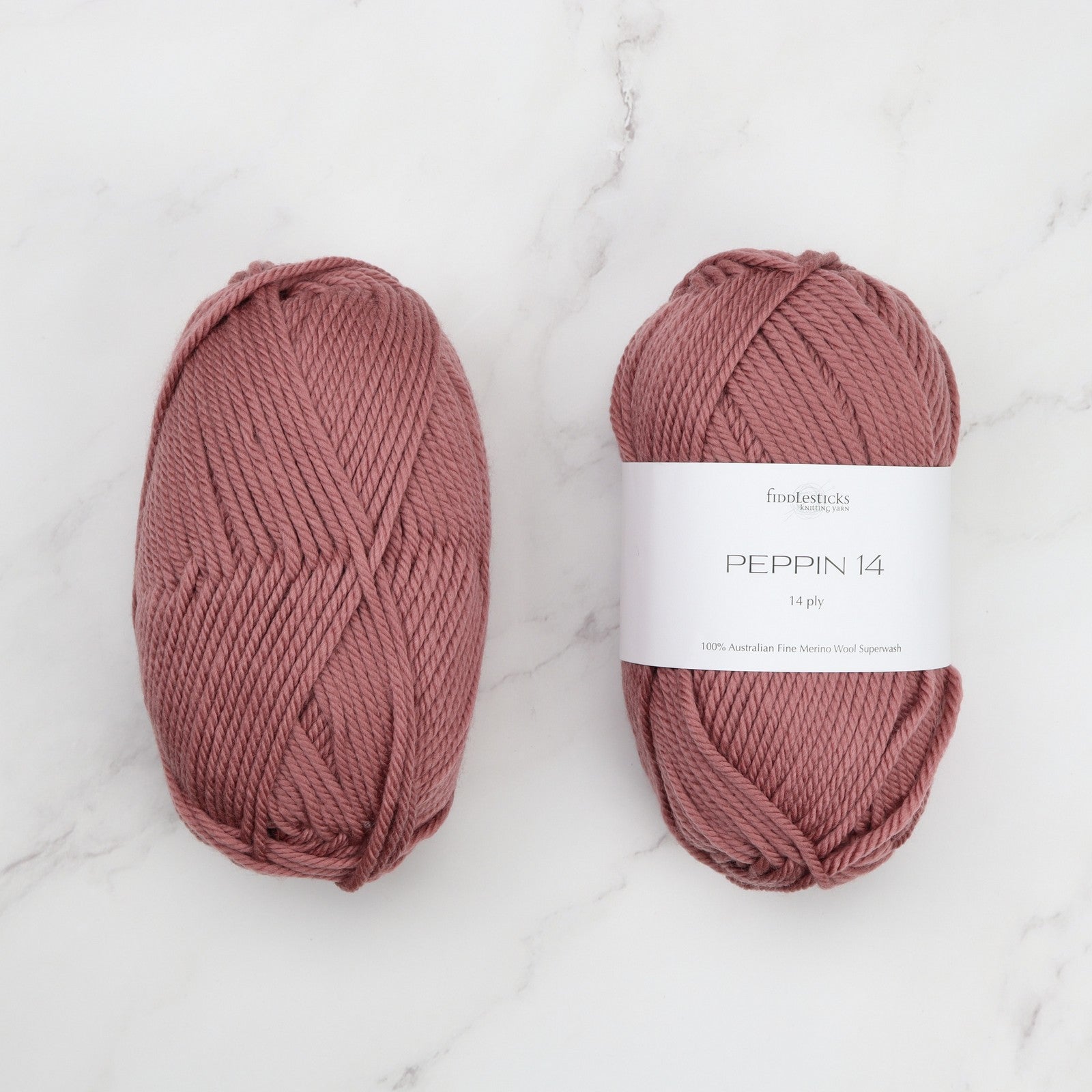 Fiddlesticks Peppin 14 in colourway Musk – 14ply+ weight wool yarn