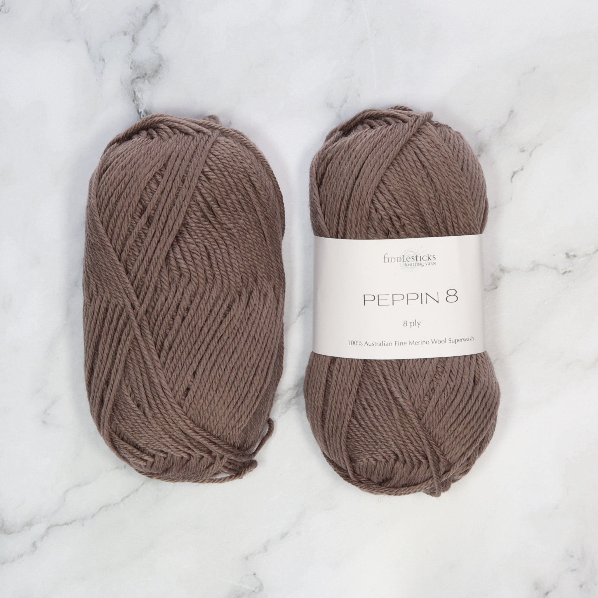 Fiddlesticks Peppin 8 in colourway Donkey – 8ply weight wool yarn