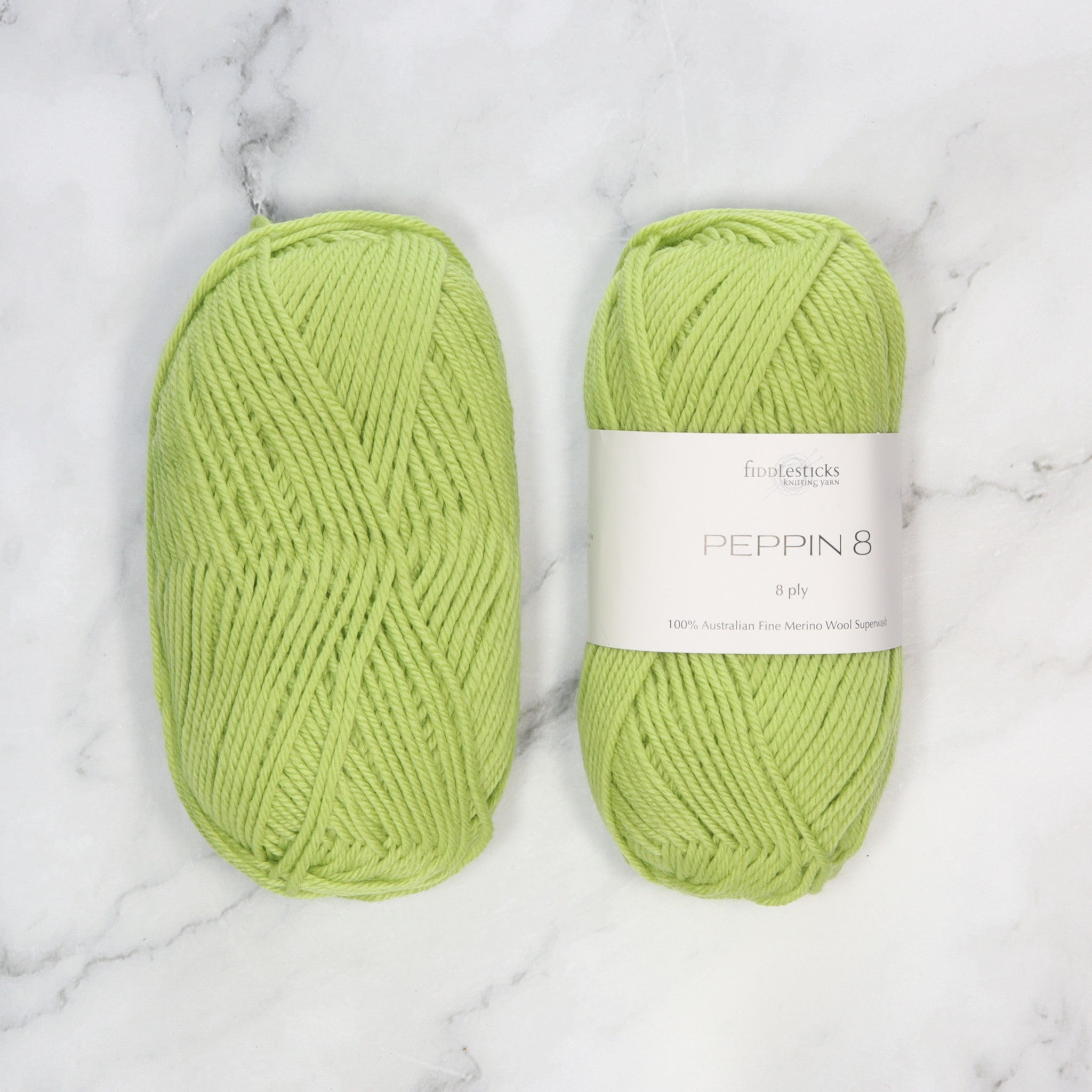 Fiddlesticks Peppin 8 in colourway Citrine – 8ply weight wool yarn