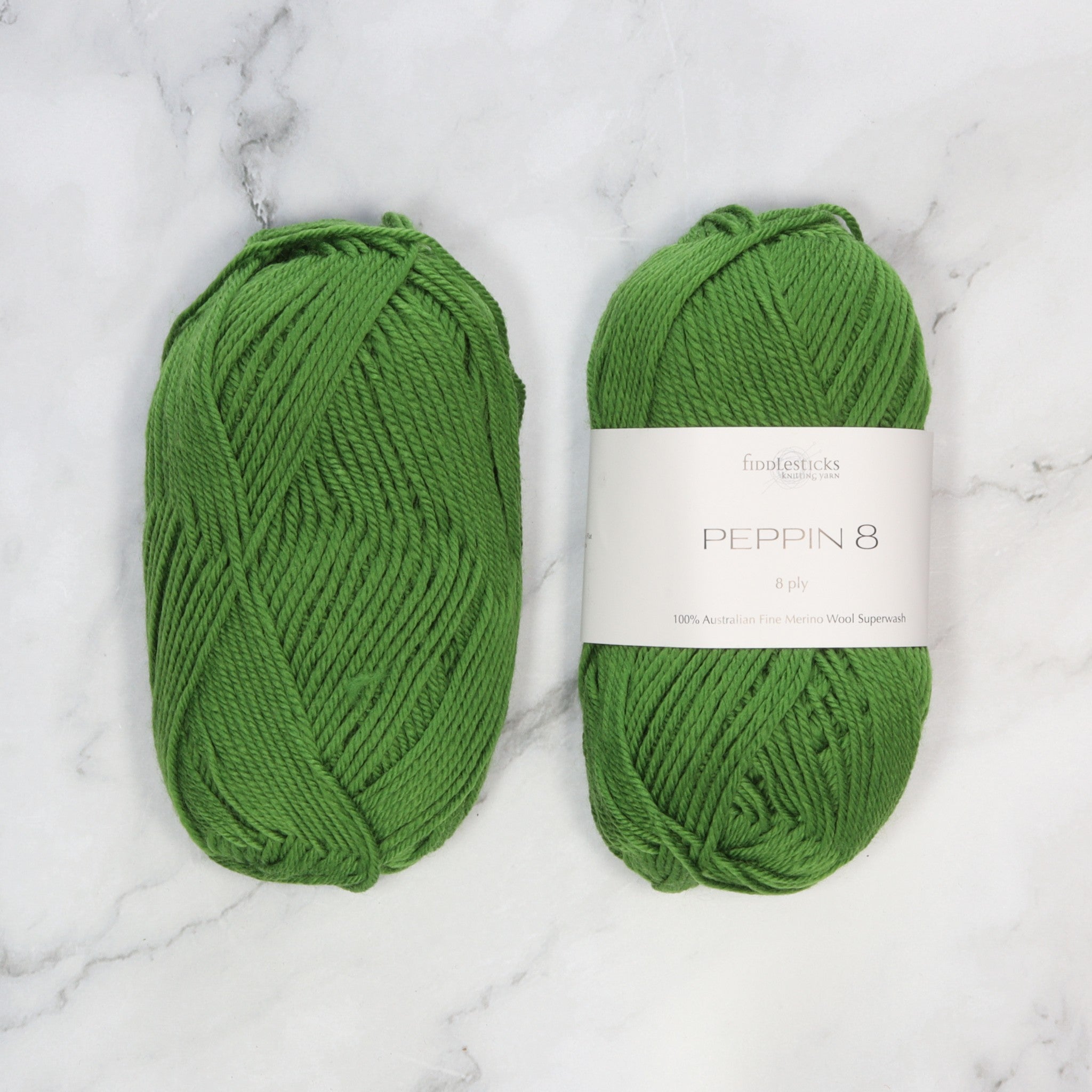Fiddlesticks Peppin 8 in colourway Mint – 8ply weight wool yarn