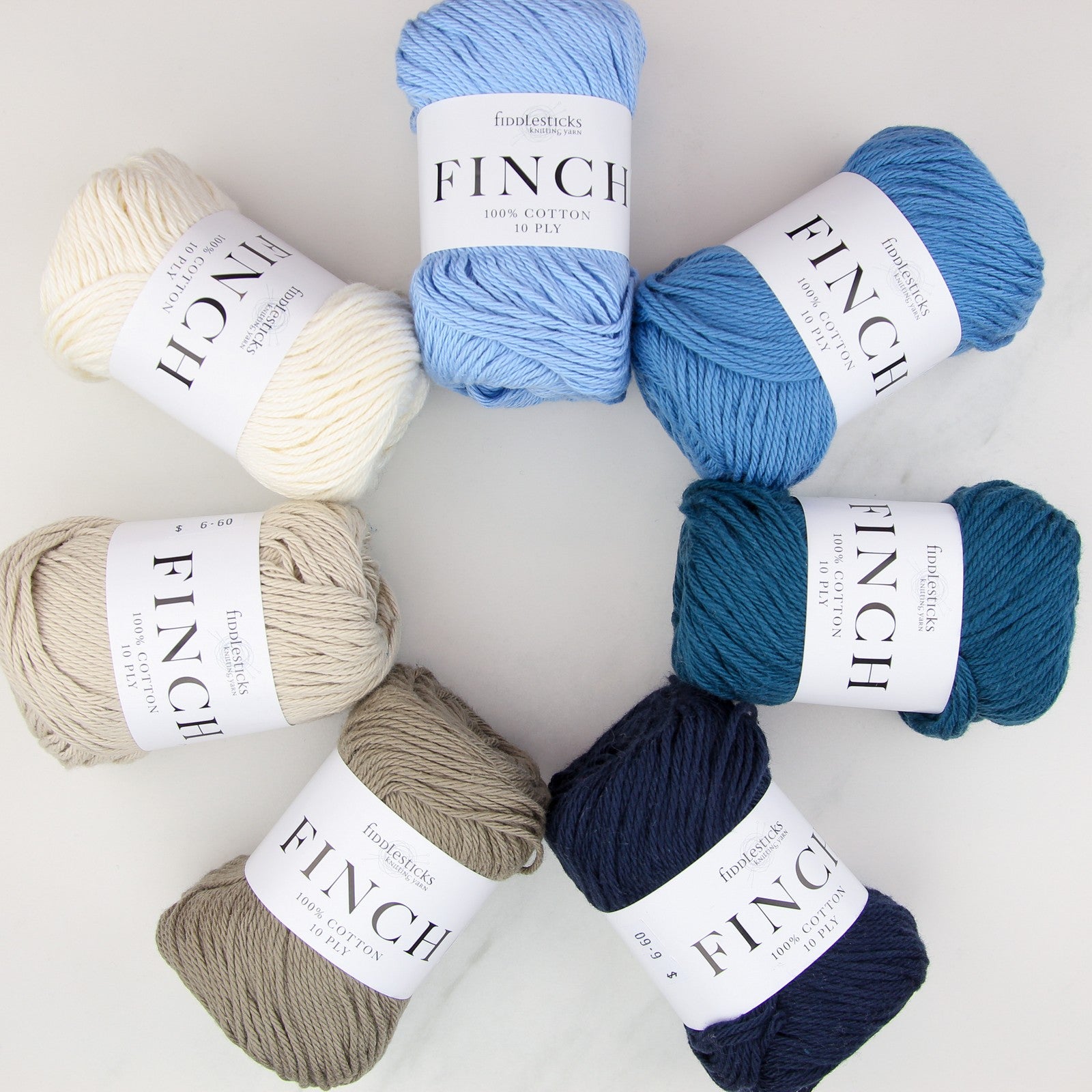 Rainbow Ripple Baby Blanket kit, colourway Chunky Blues