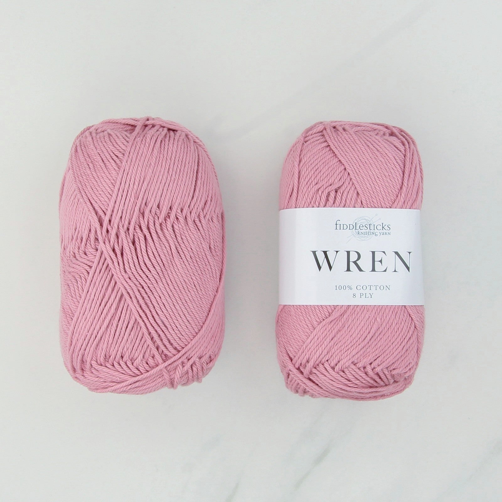 Fiddlesticks Wren in colourway W 014 Musk – 8ply weight cotton yarn