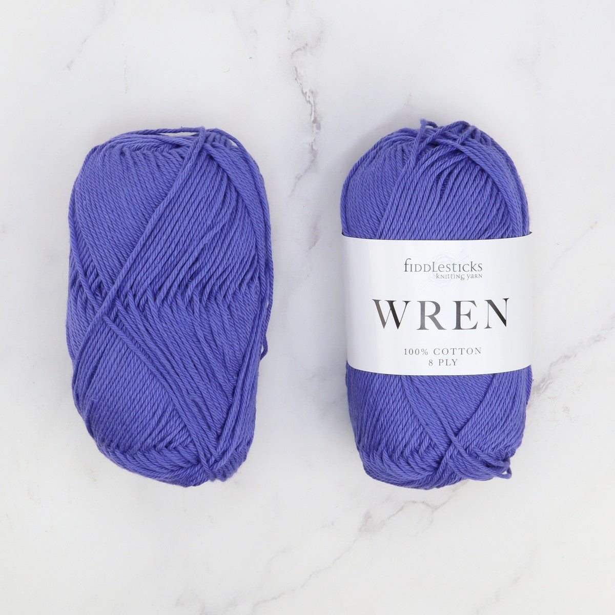 Fiddlesticks Wren in colourway W 043 Cobalt – 8ply weight cotton yarn