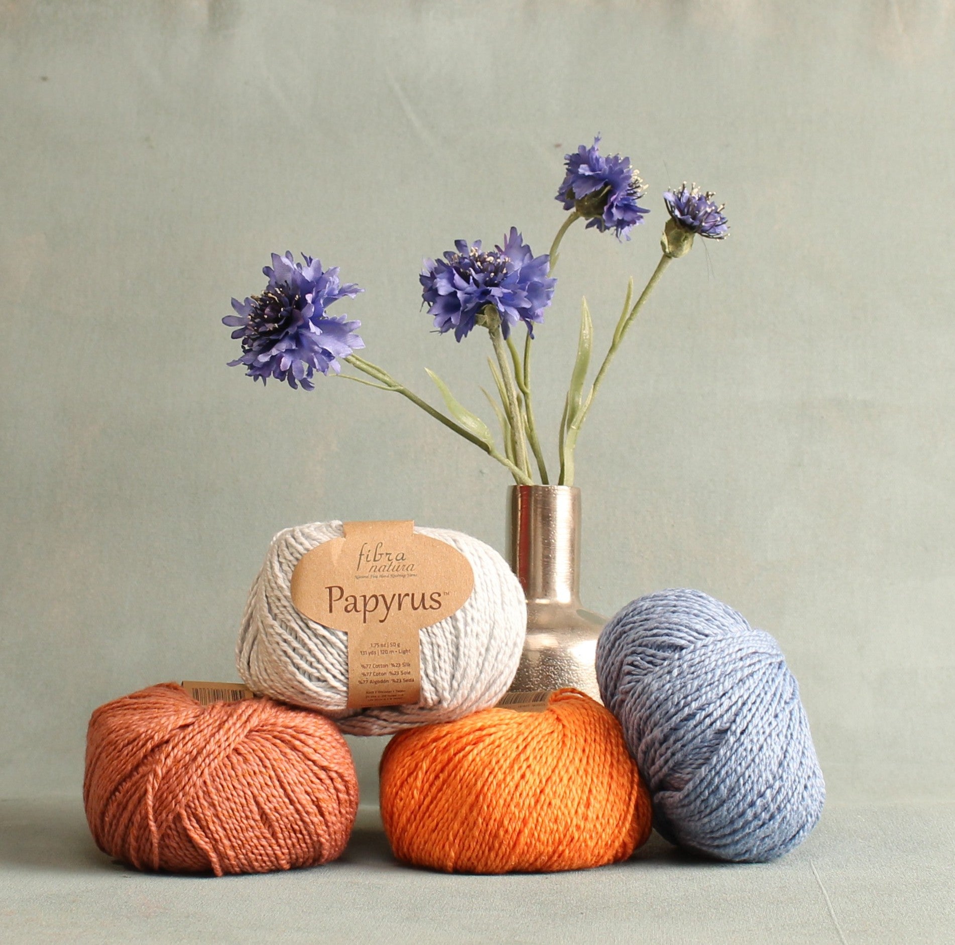 Fibra Natura Papyrus – 8ply weight cotton, silk yarn – view 4