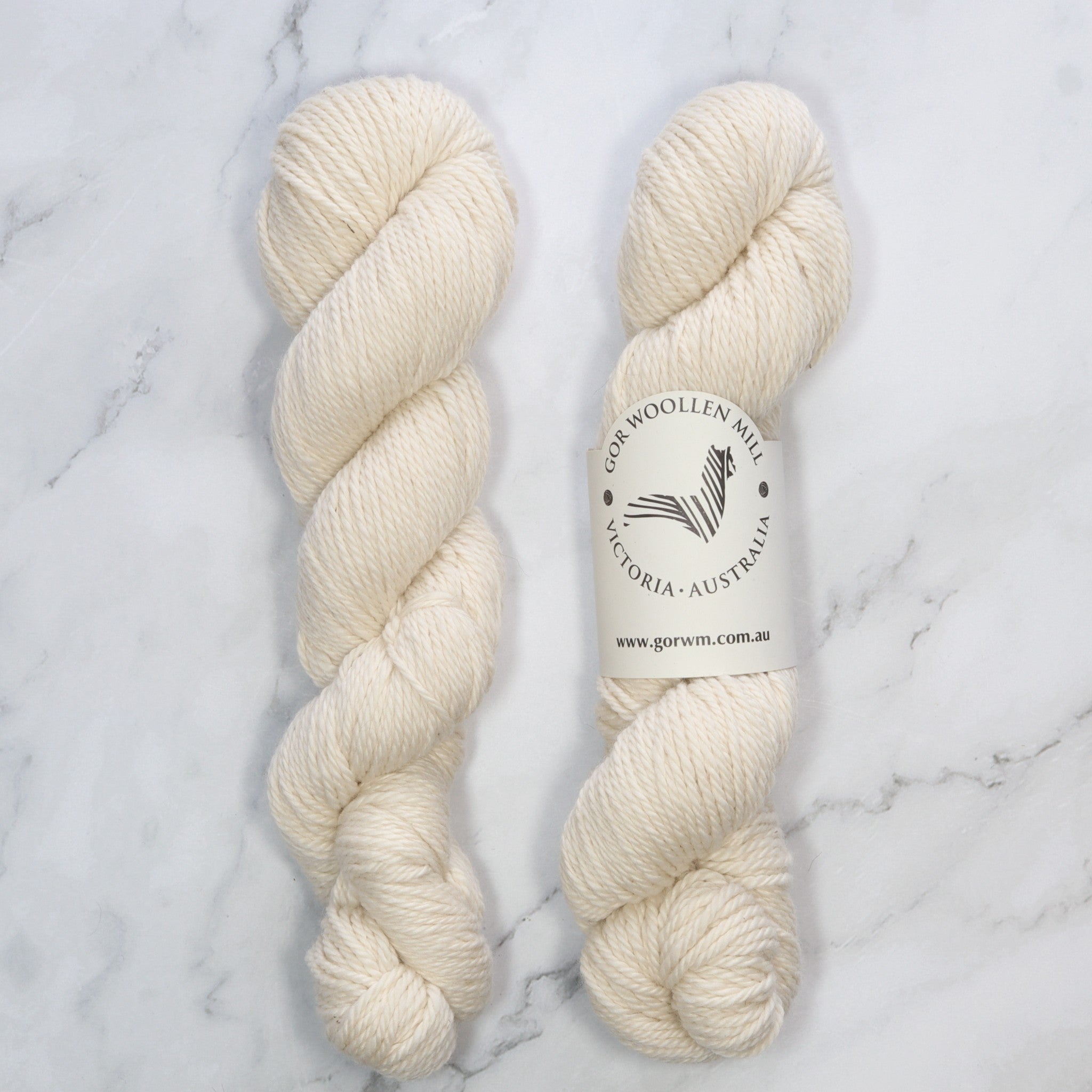 Great Ocean Road La Bella Aran in colourway Creme – 10ply weight merino, alpaca yarn
