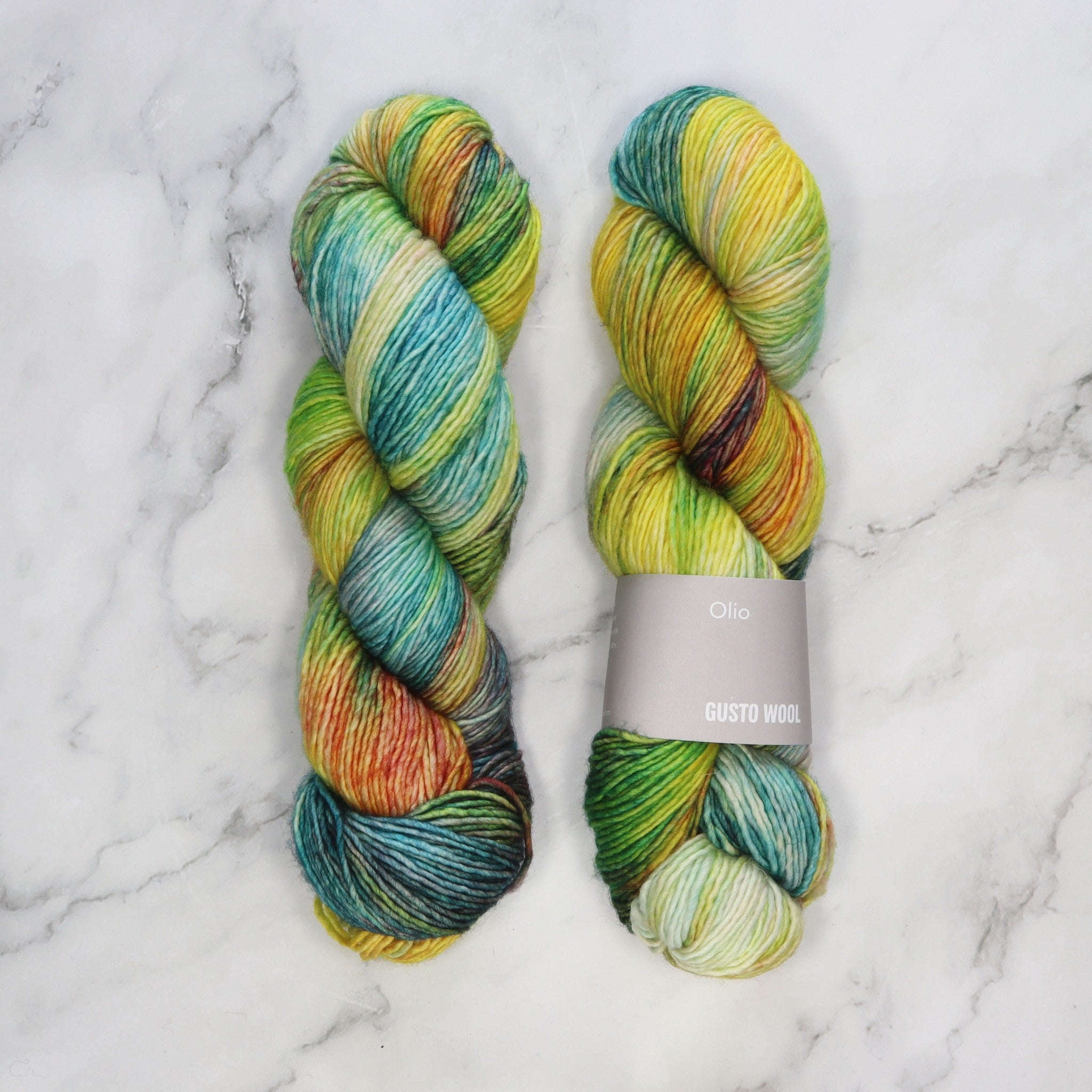 Gusto Wool Olio in colourway Everglade – 10ply weight merino yarn