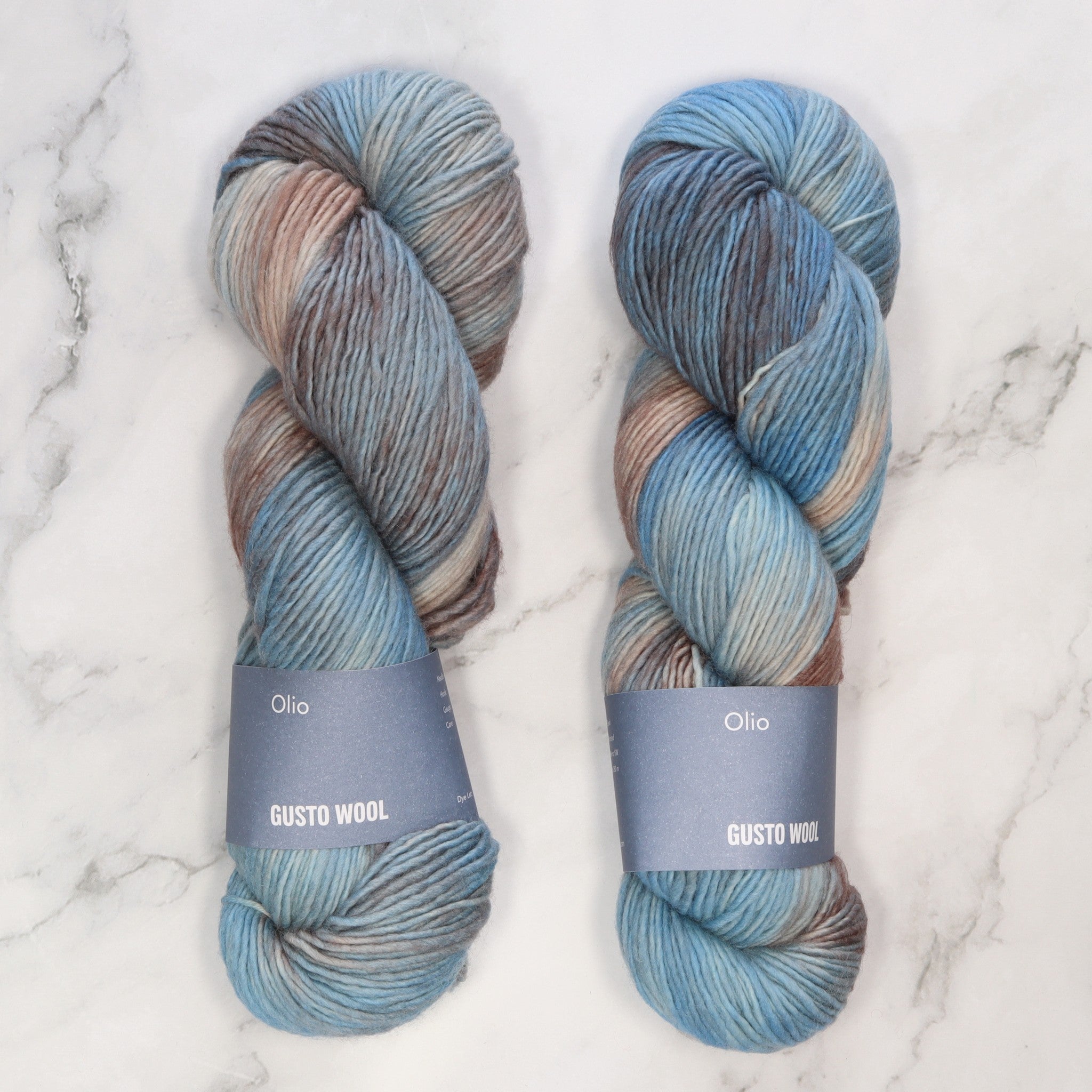 Gusto Wool Olio in colourway Skyfall – 10ply weight merino yarn