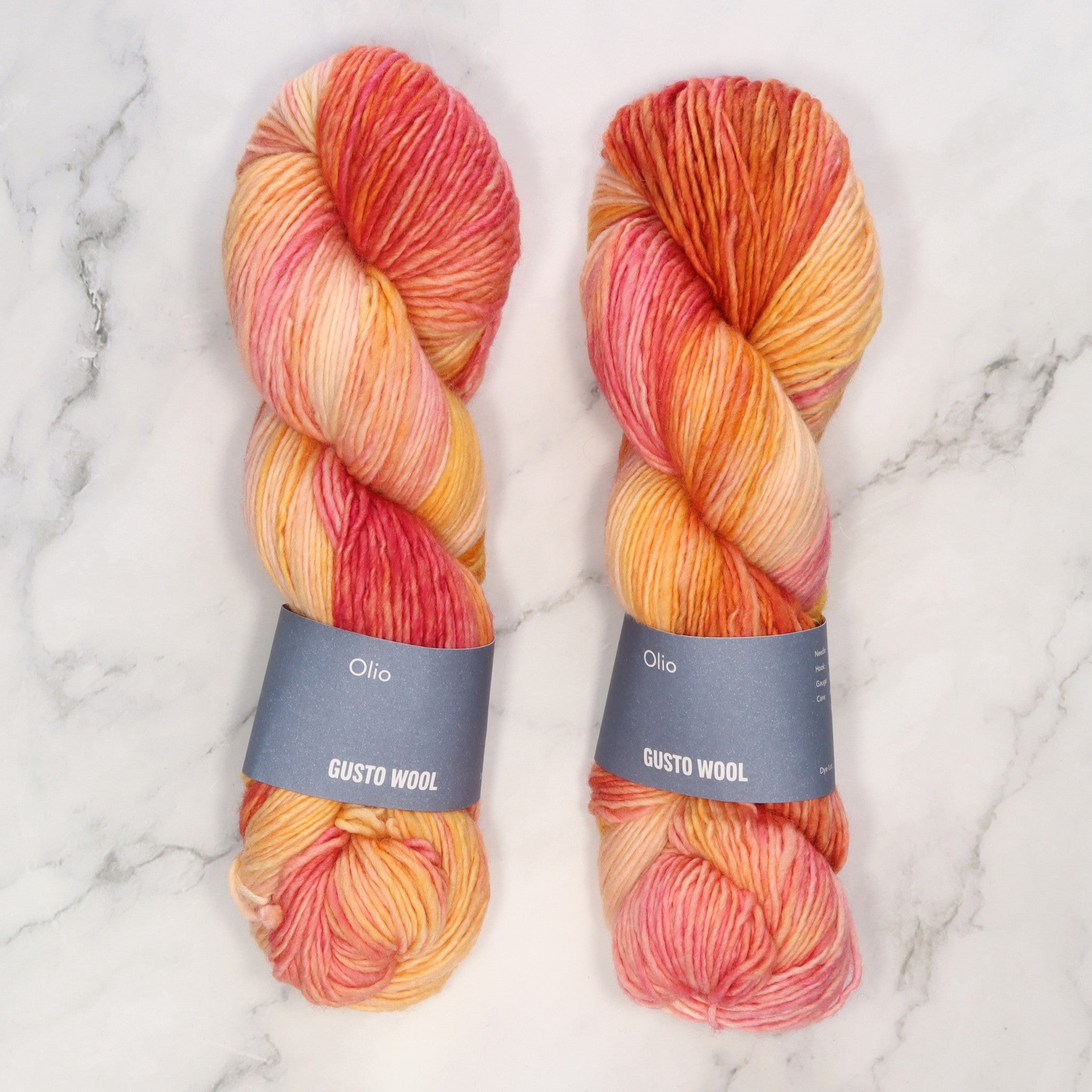 Gusto Wool Olio in colourway Calippo – 10ply weight merino yarn