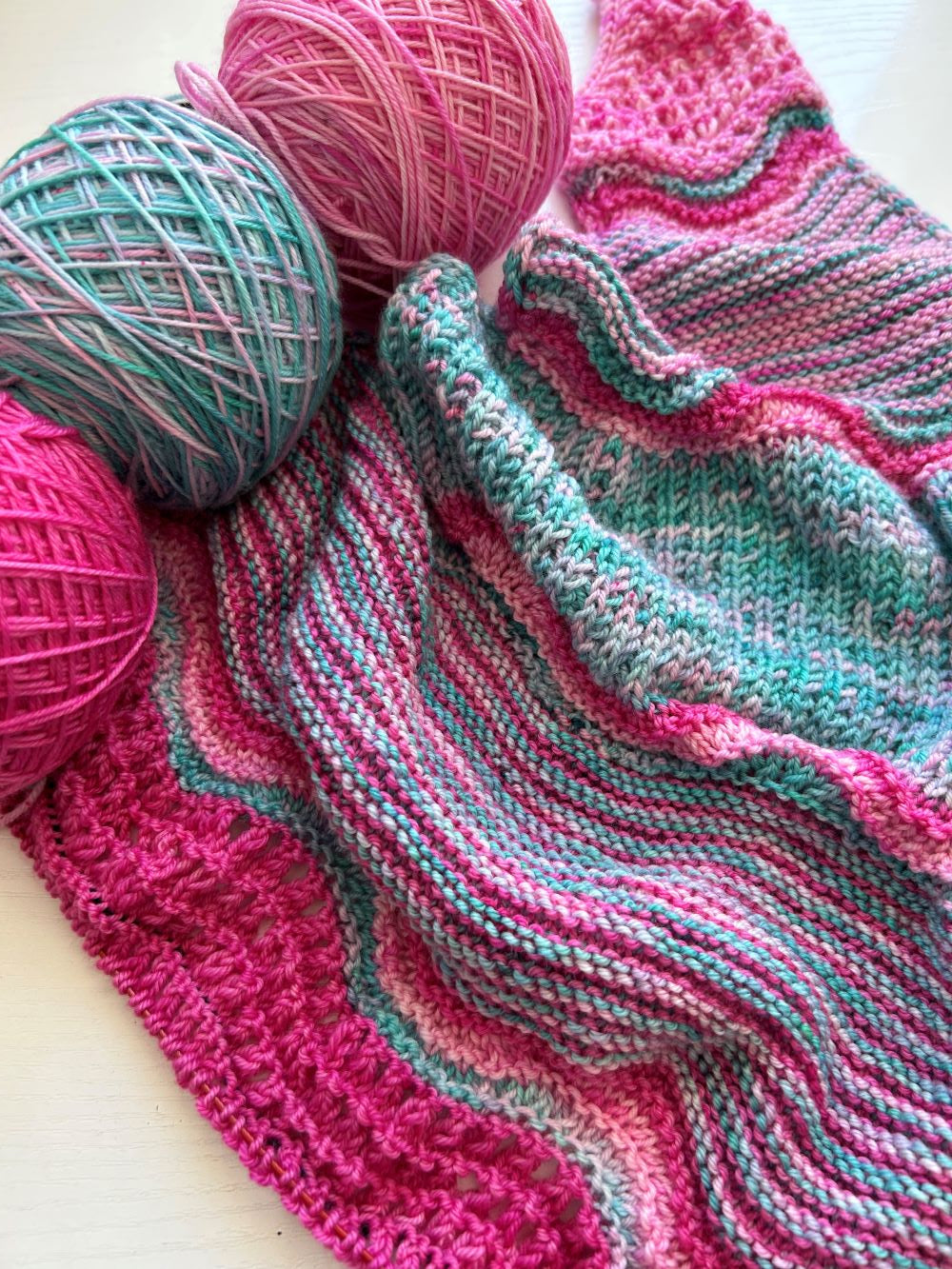 Colour Drift Shawl knitting kit – view 5
