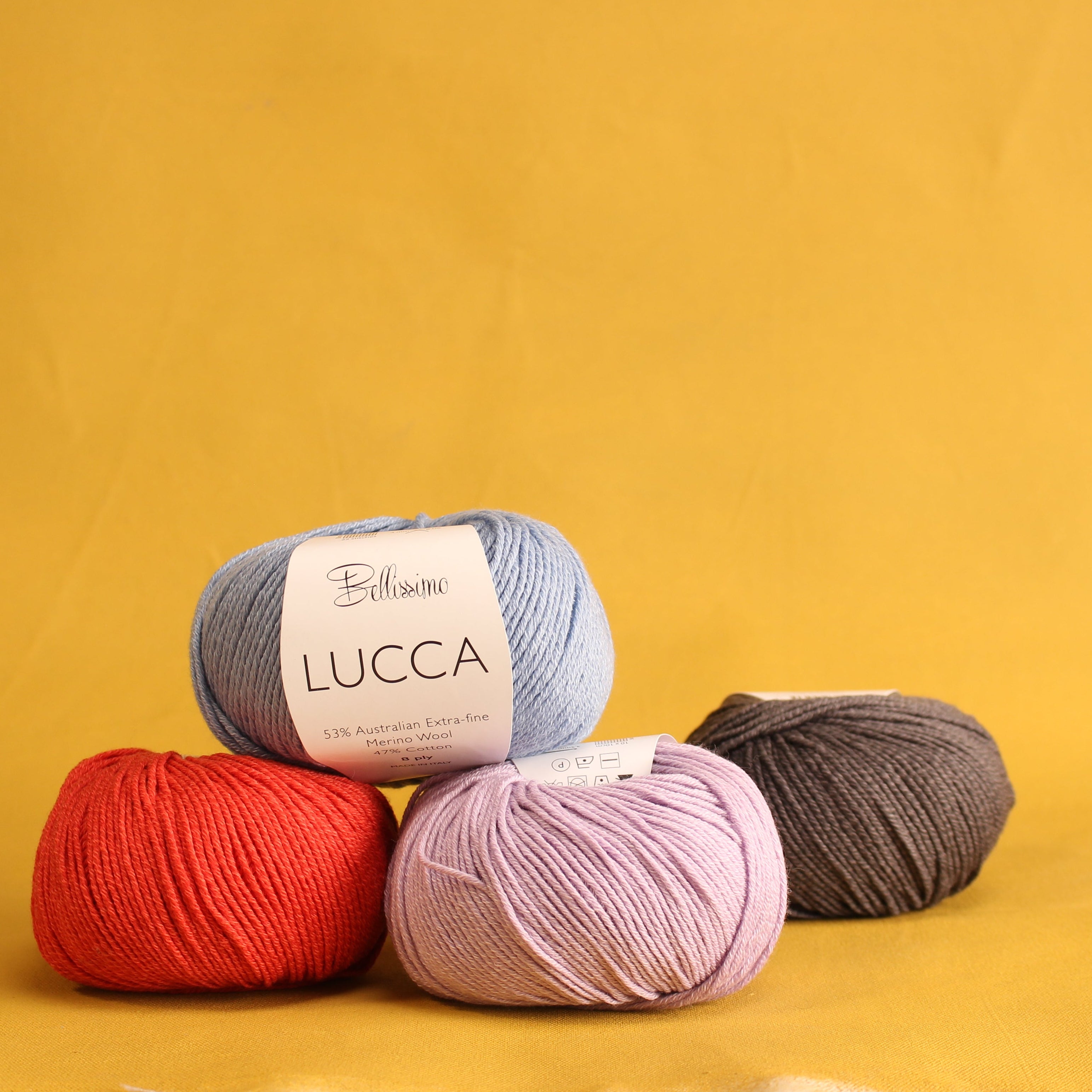 Bellissimo Lucca – 8ply weight merino, cotton yarn – view 2