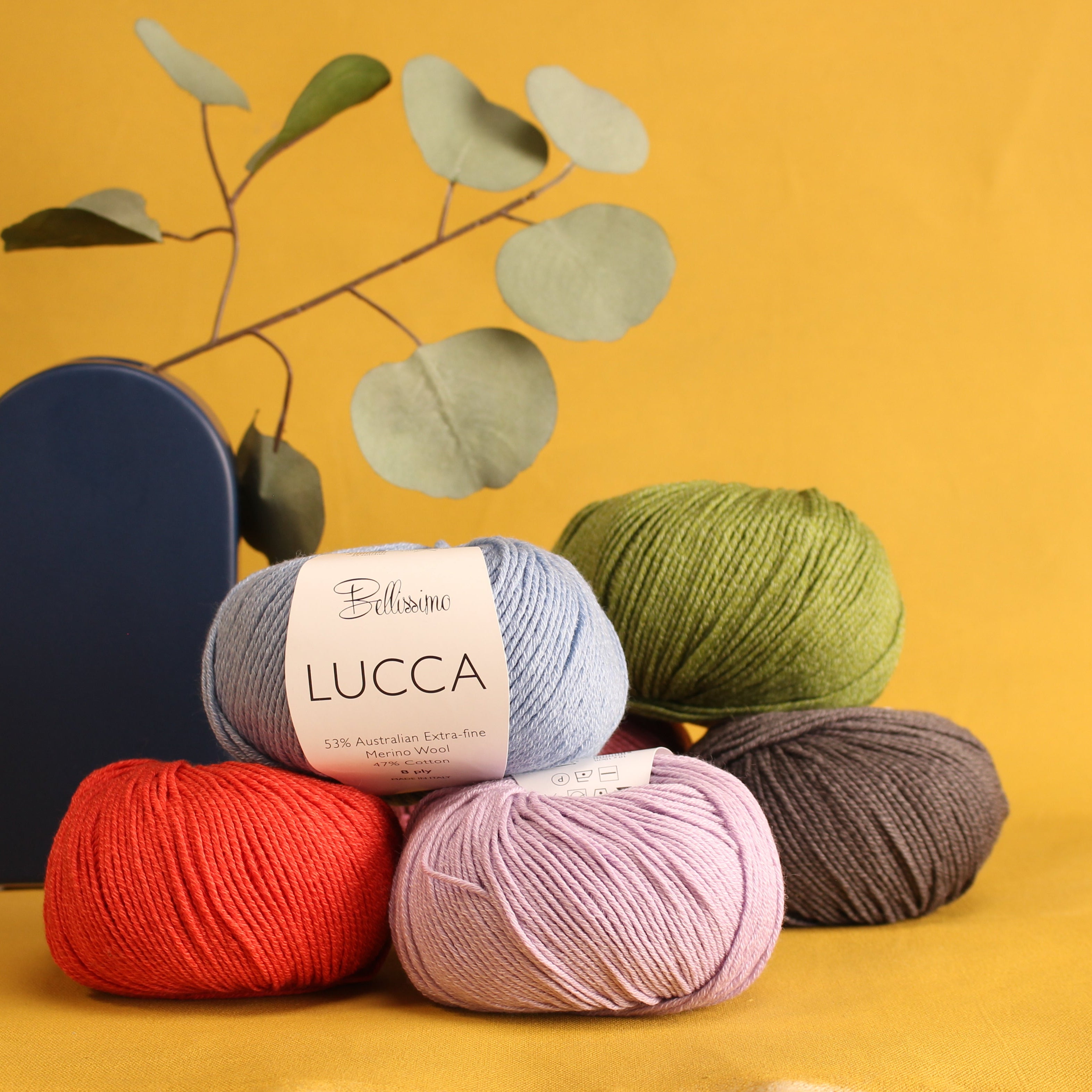 Bellissimo Lucca – 8ply weight merino, cotton yarn