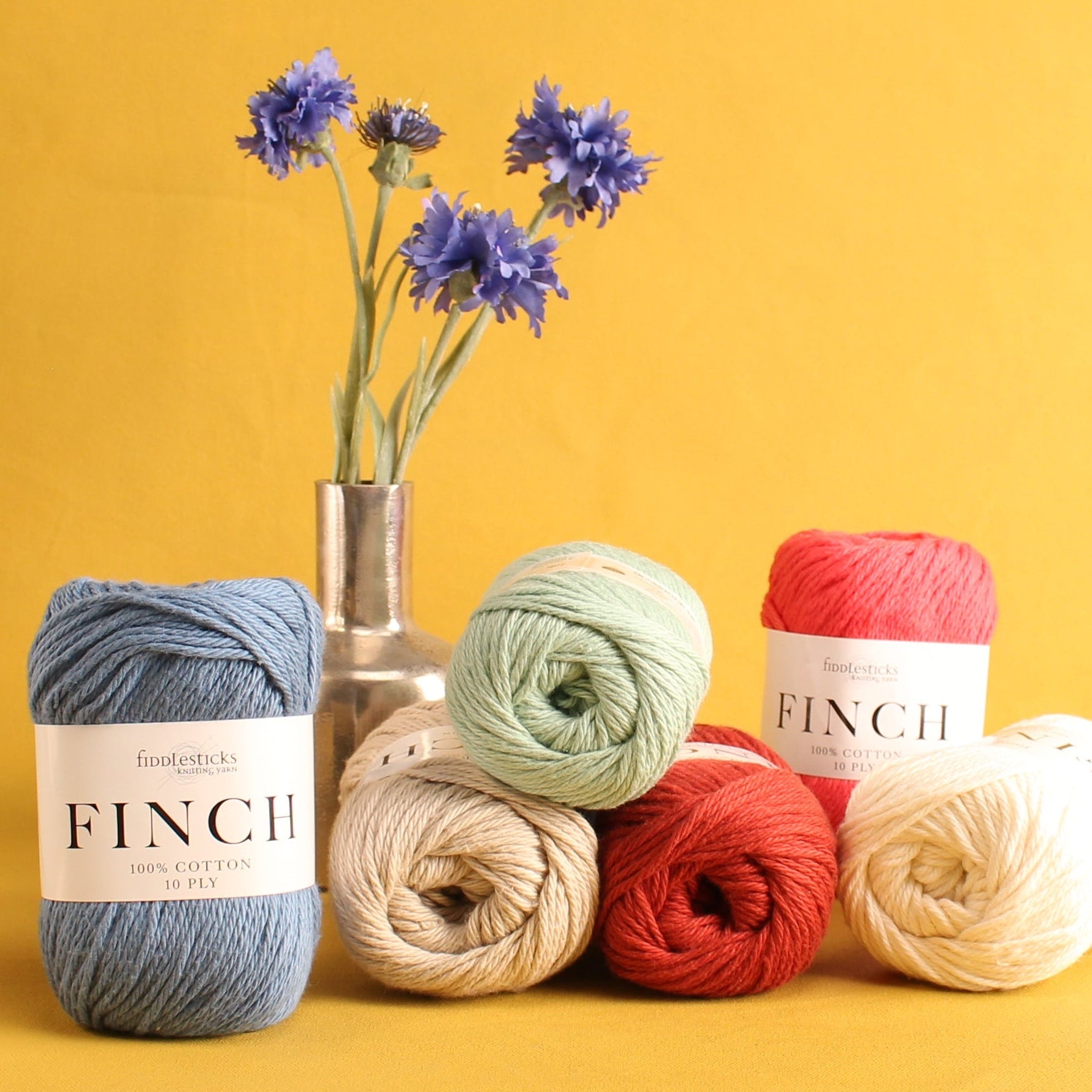 Fiddlesticks Finch – 10ply weight cotton yarn